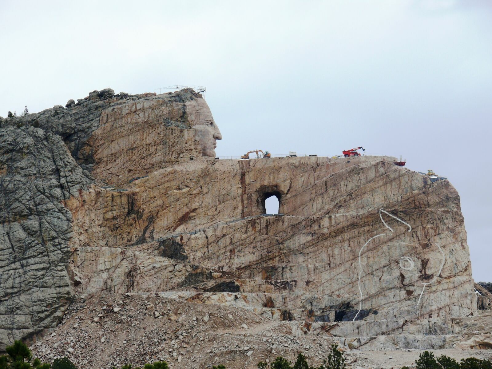 Panasonic DMC-FZ50 sample photo. Crazy horse memorial, black photography