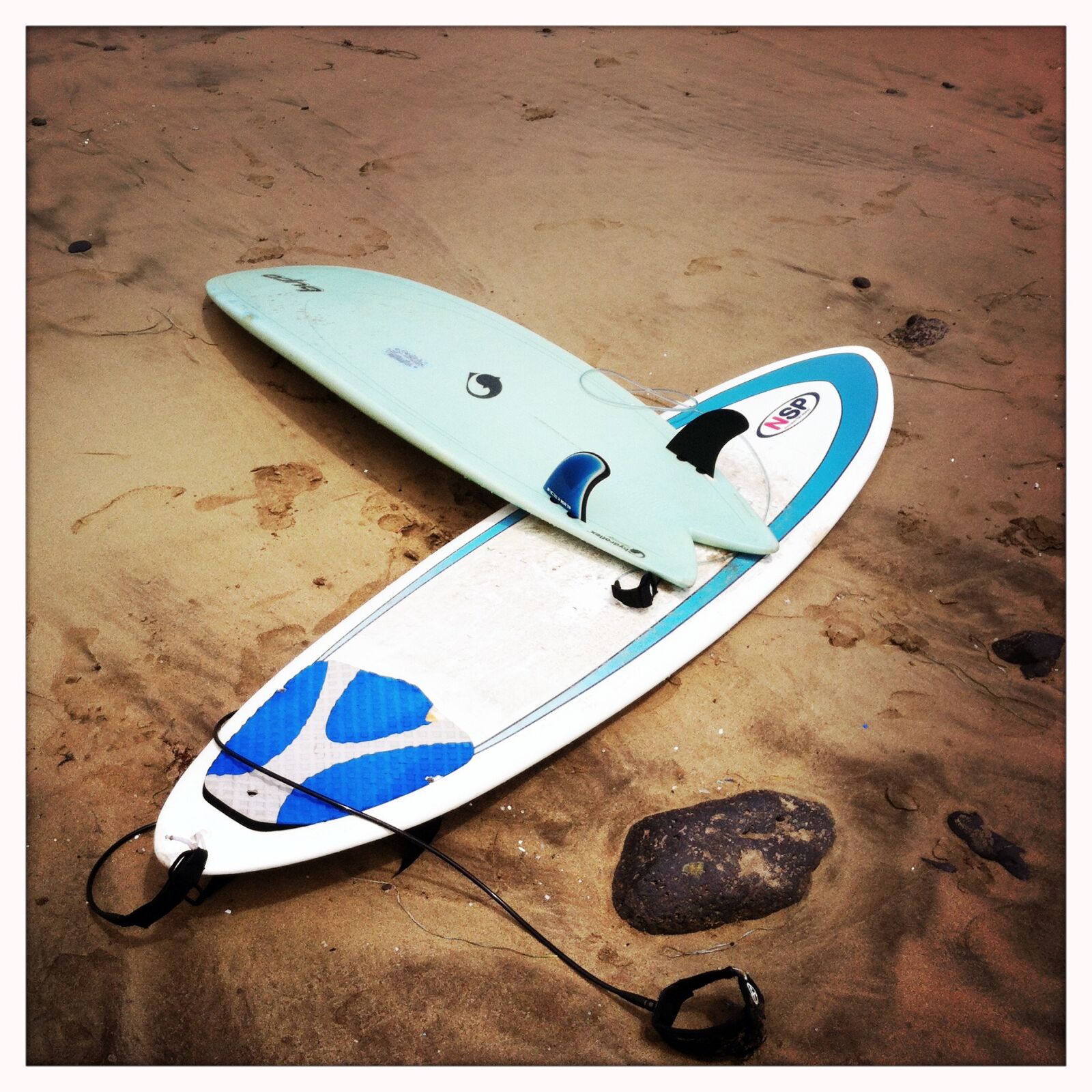 Hipstamatic 277 + iPhone 4 back camera 3.85mm f/2.8 sample photo. Surfboard photography