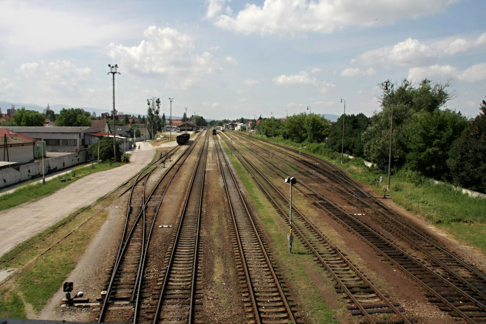 Canon EOS 40D sample photo. Station prievidza, tracks, railway photography