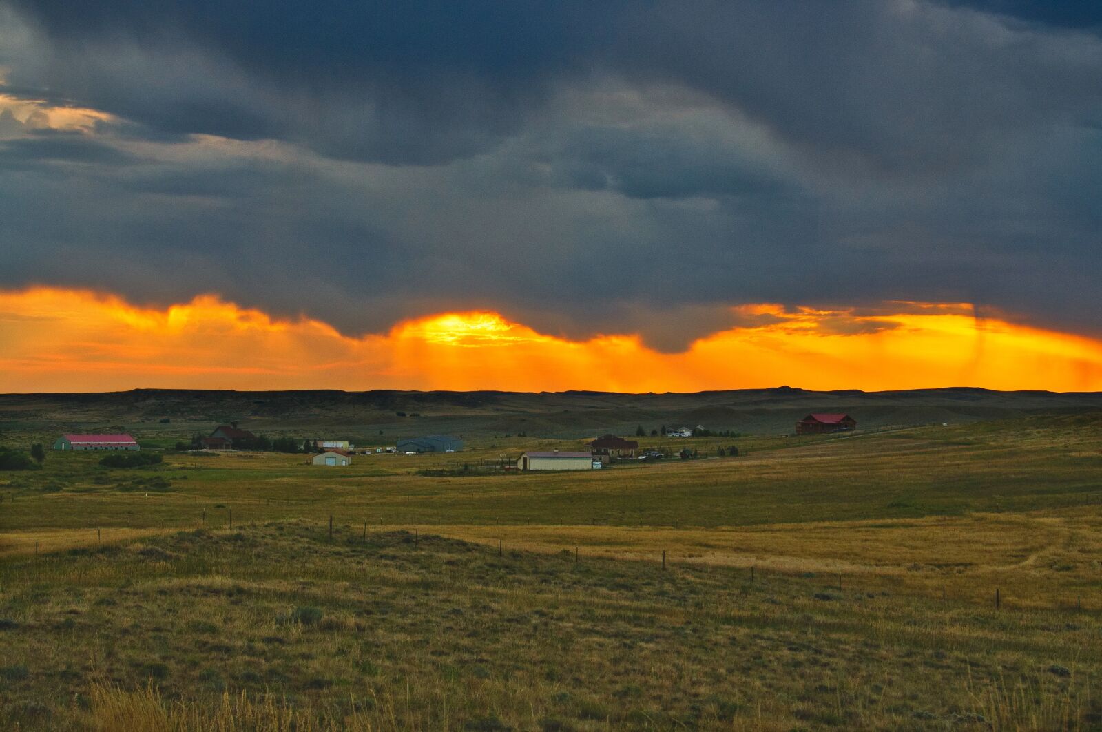 Nikon D300 sample photo. Sunrise, wyoming, rain photography