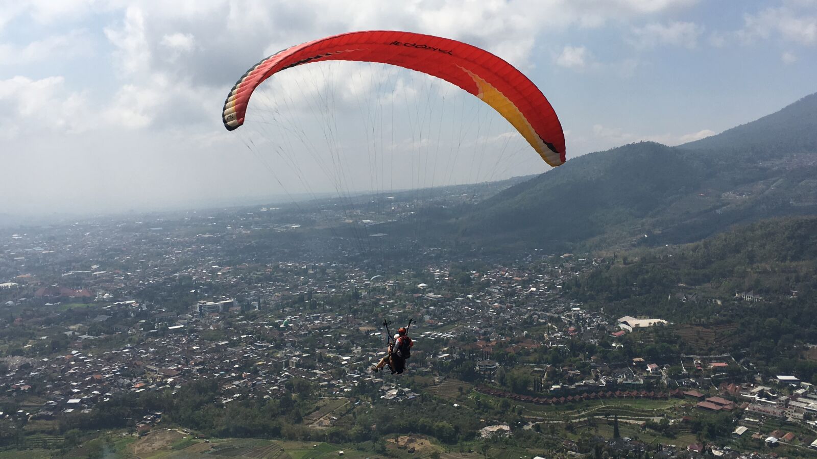 Apple iPhone 6s sample photo. Paragliding, high angle view photography