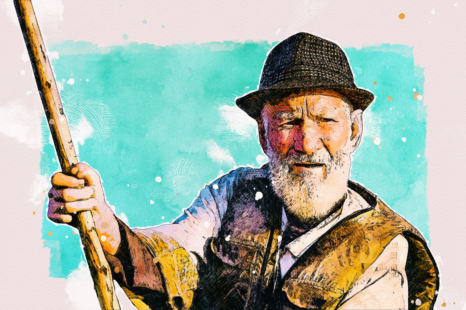 Nikon D5000 sample photo. Man, old, fisherman photography