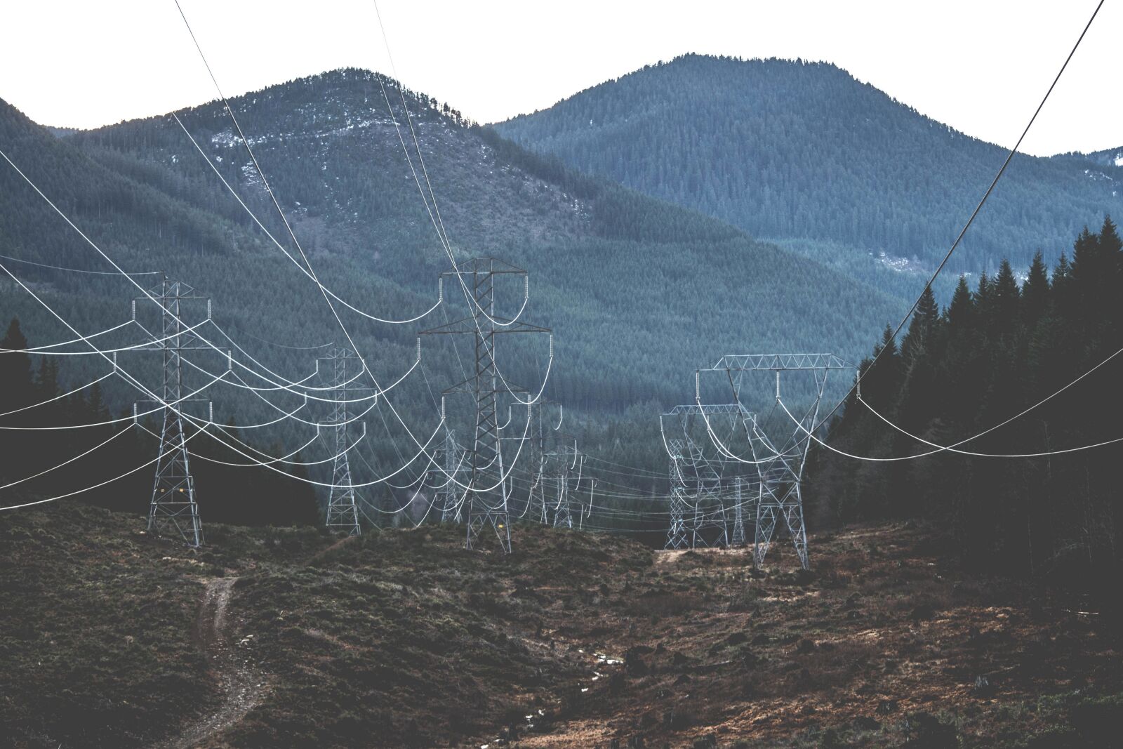 Nikon D5200 sample photo. Electricity, mountain, snow, landscape photography