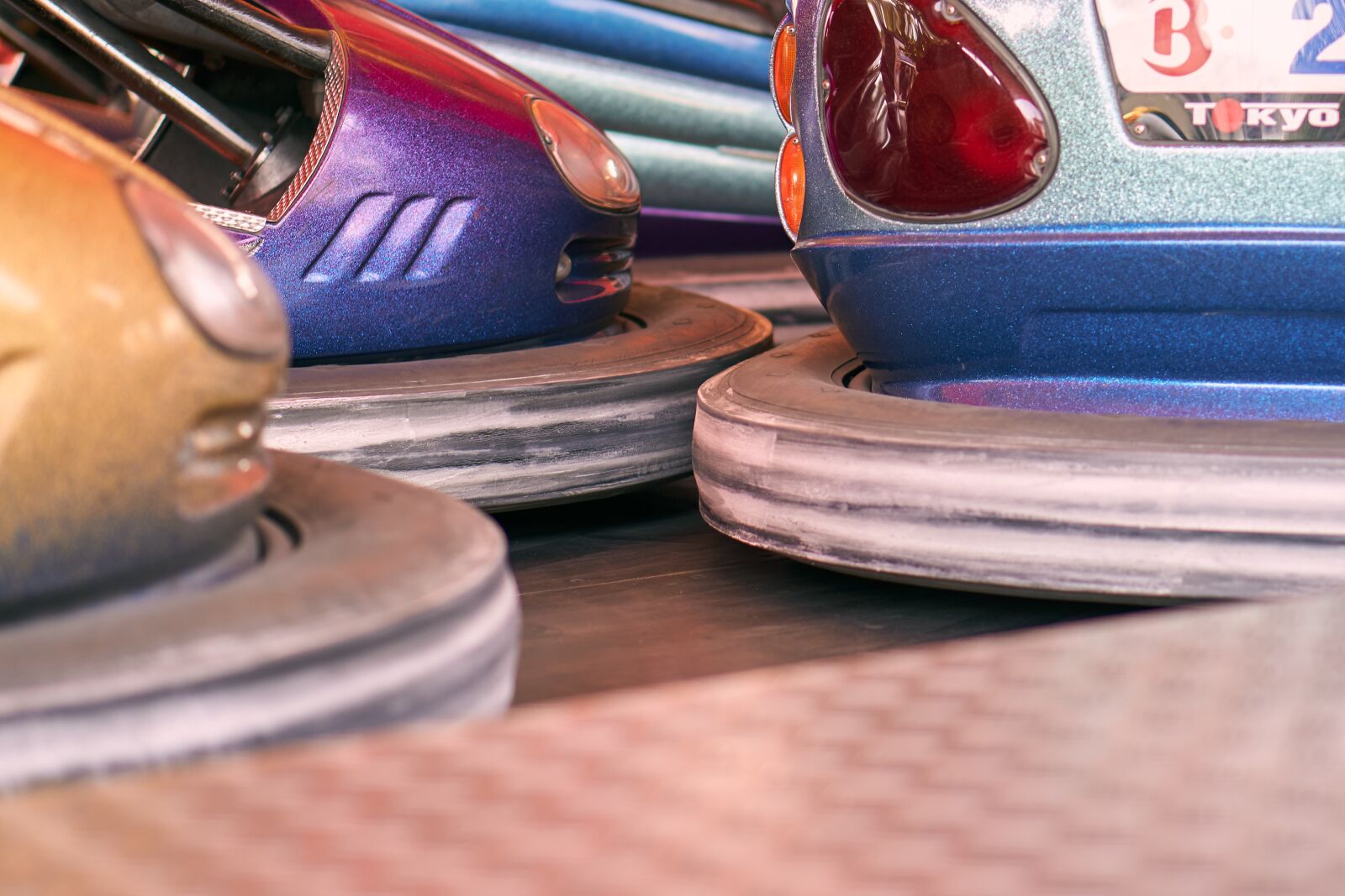 Sony E 50mm F1.8 OSS sample photo. Bumper cars, box car photography