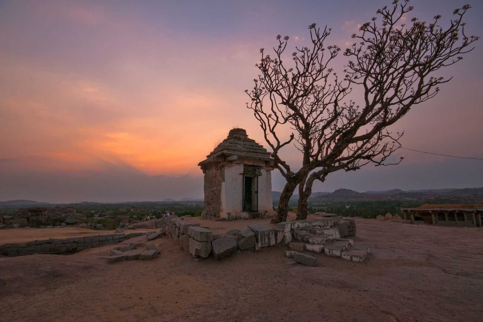 Nikon D300S sample photo. Sunset, hampi, karnataka photography