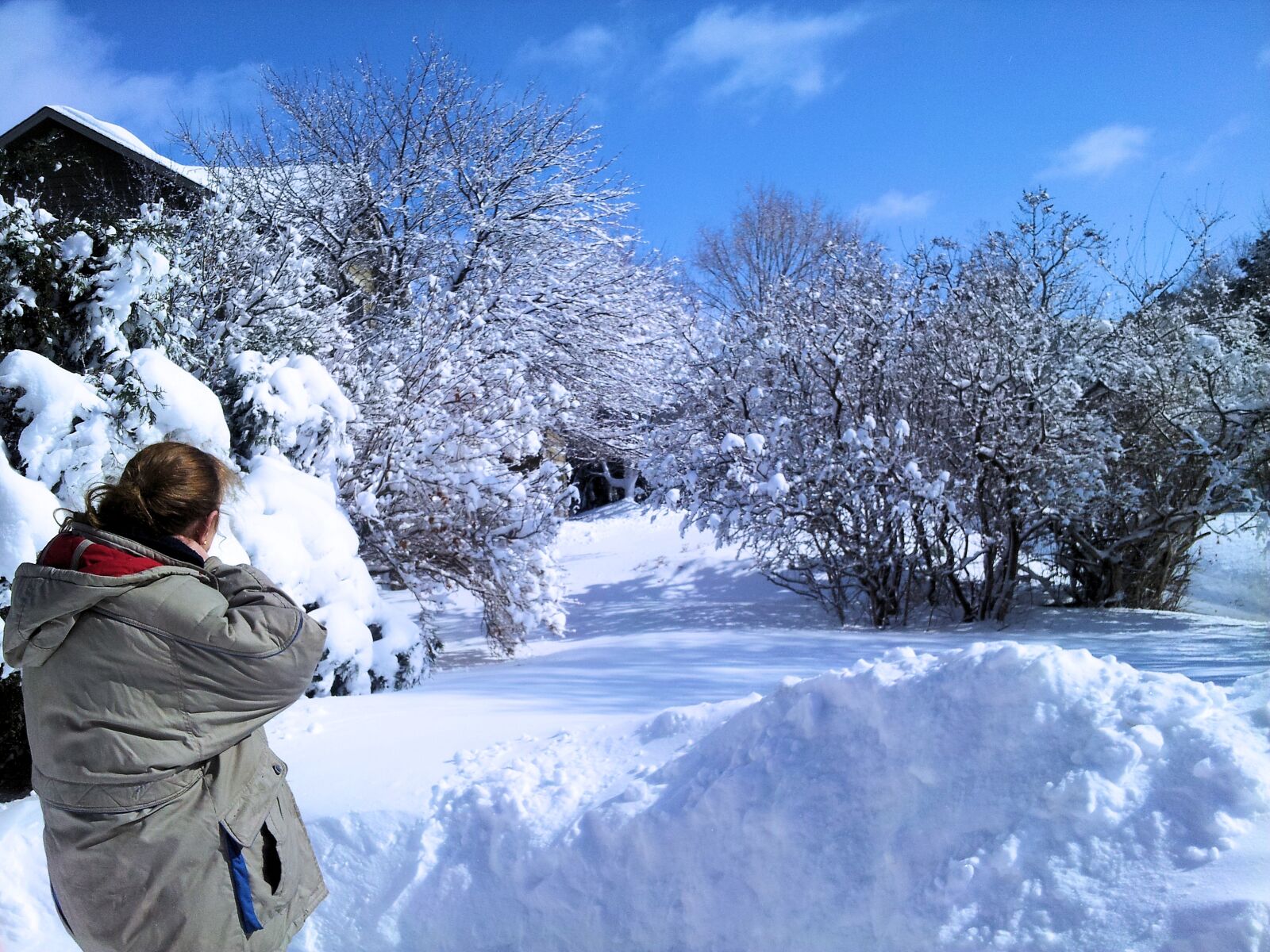 Samsung Galaxy S2 sample photo. December, minnesota, shovel, snow photography