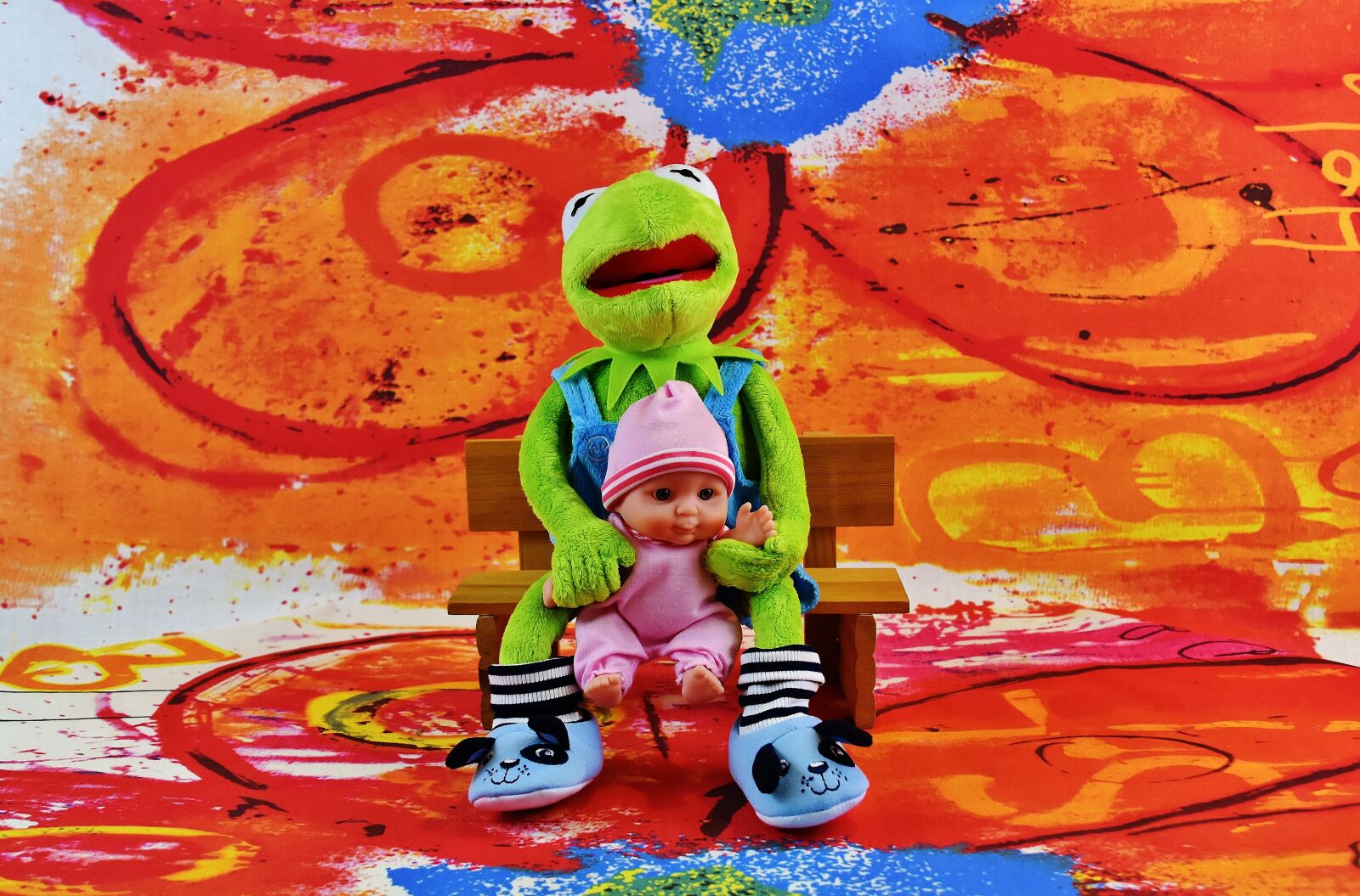 Nikon D7200 sample photo. Kermit, frog, baby photography
