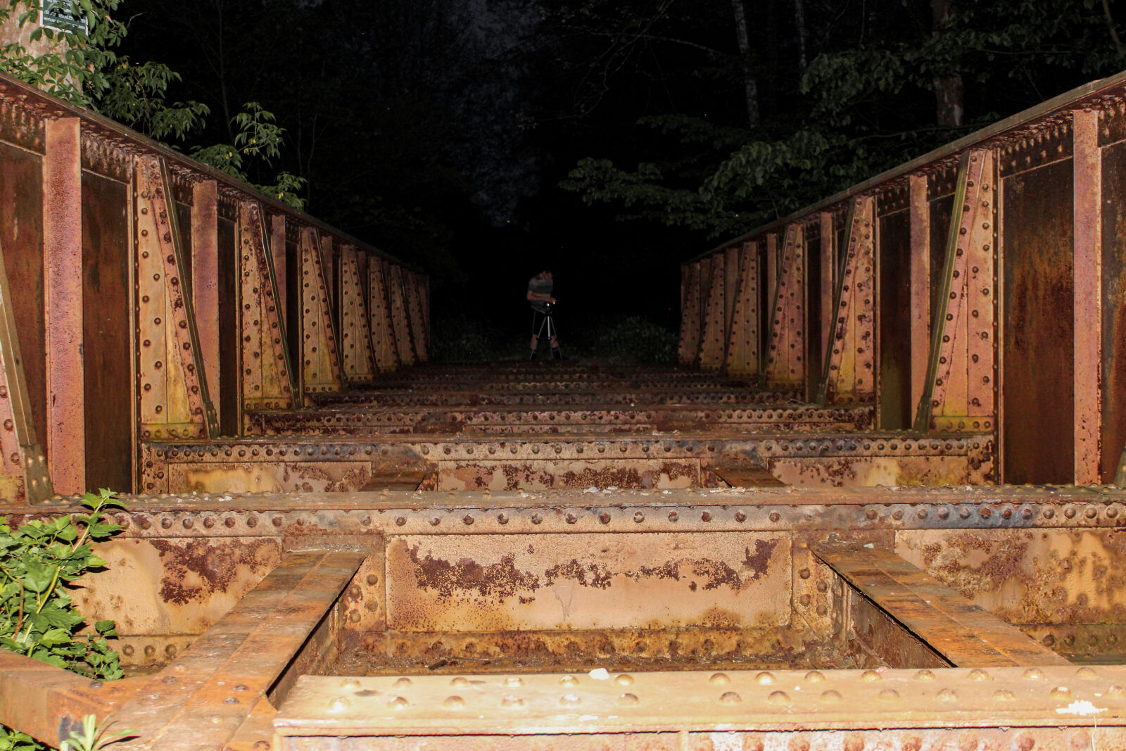 Canon EOS 600D (Rebel EOS T3i / EOS Kiss X5) sample photo. Night, bridge, train, abandoned photography