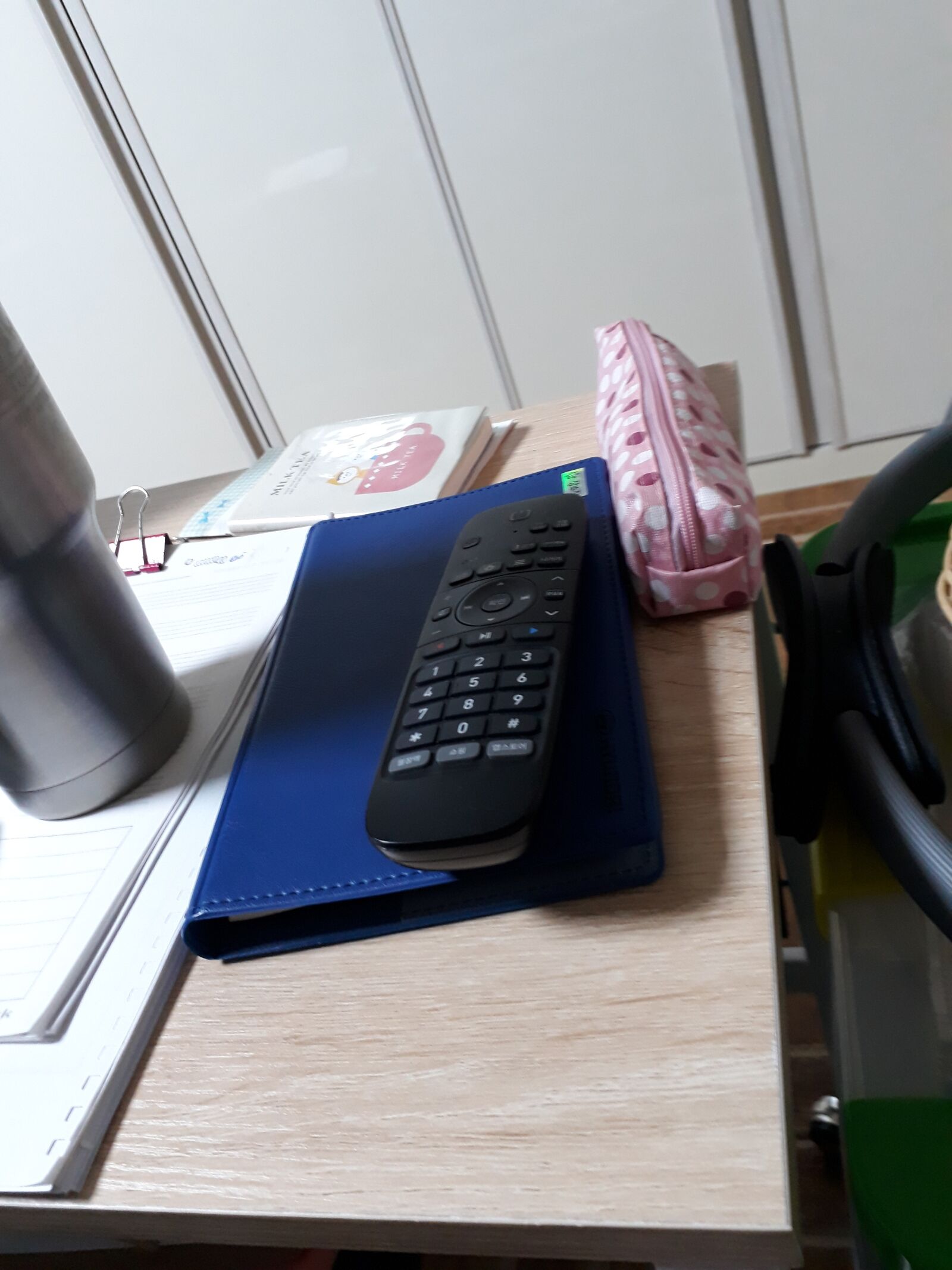 Samsung Galaxy On7(2016) sample photo. Remote, pencil case, blue photography