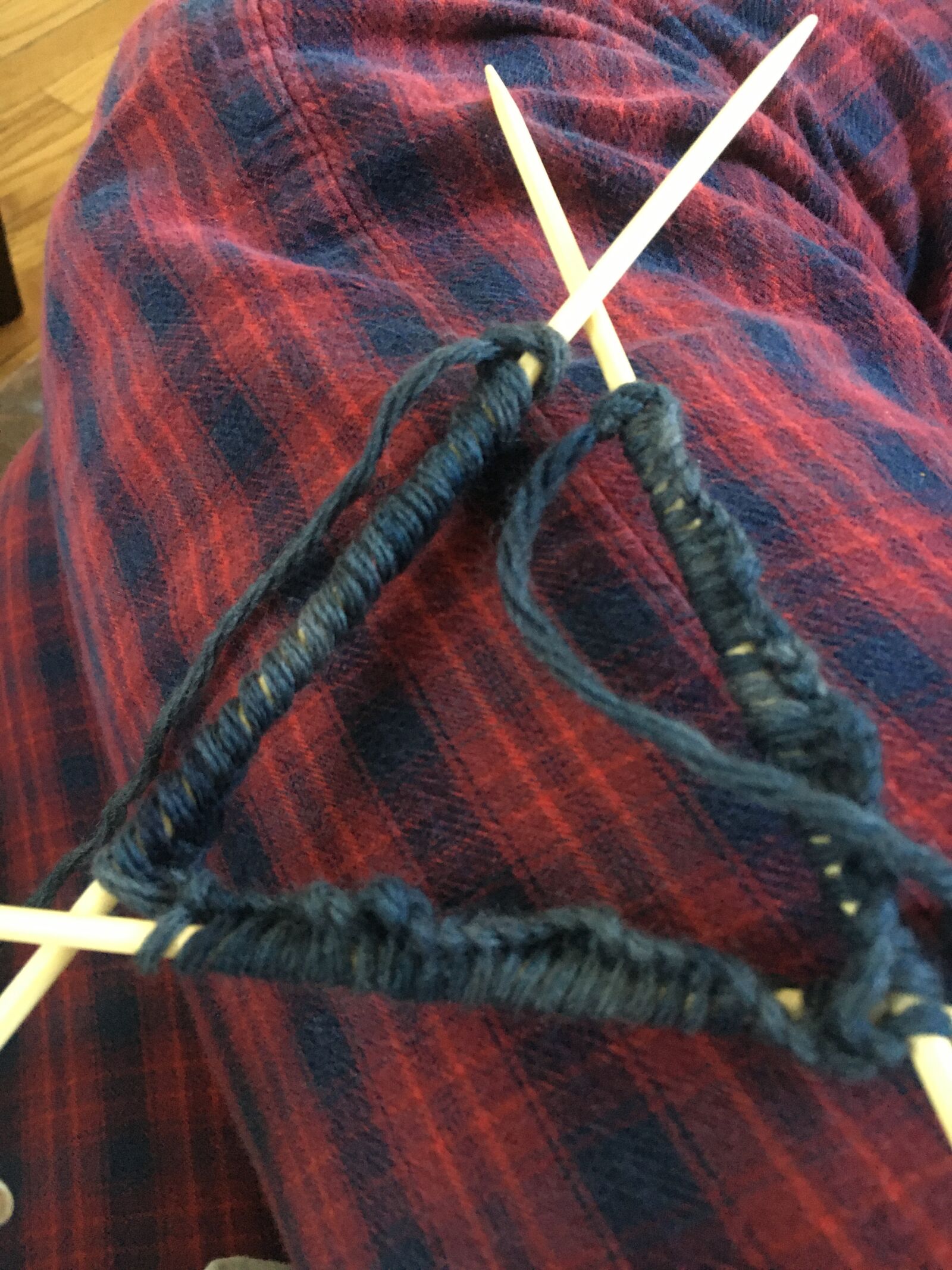 Apple iPhone 6s sample photo. Knitting, double pointed needles photography
