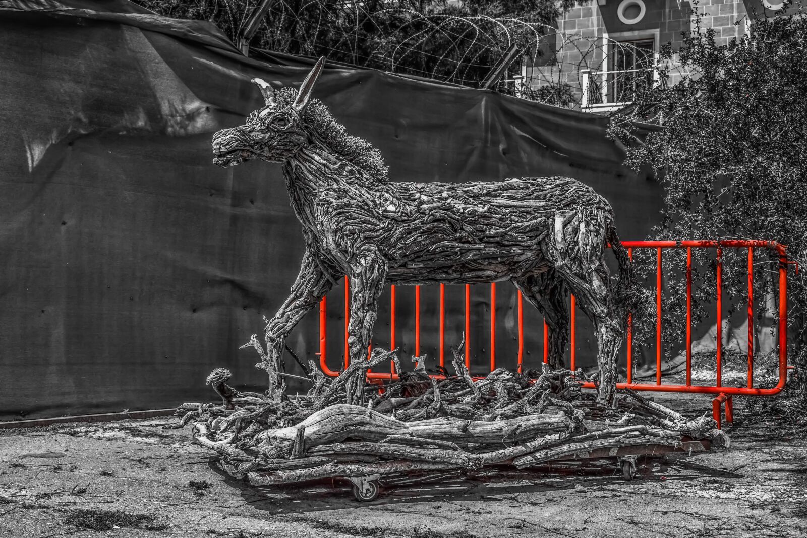 Nikon D3300 sample photo. Horse, art, wooden photography