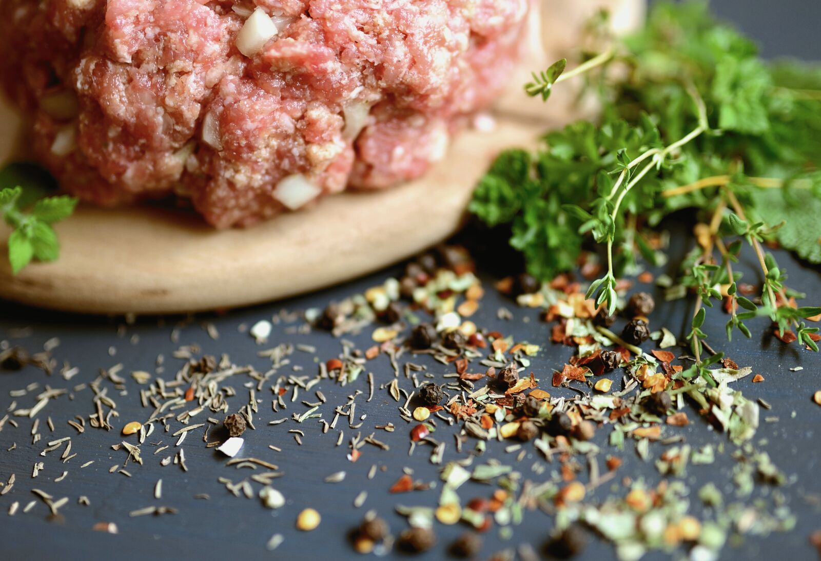 Nikon D610 sample photo. Minced meat, meat, minced photography