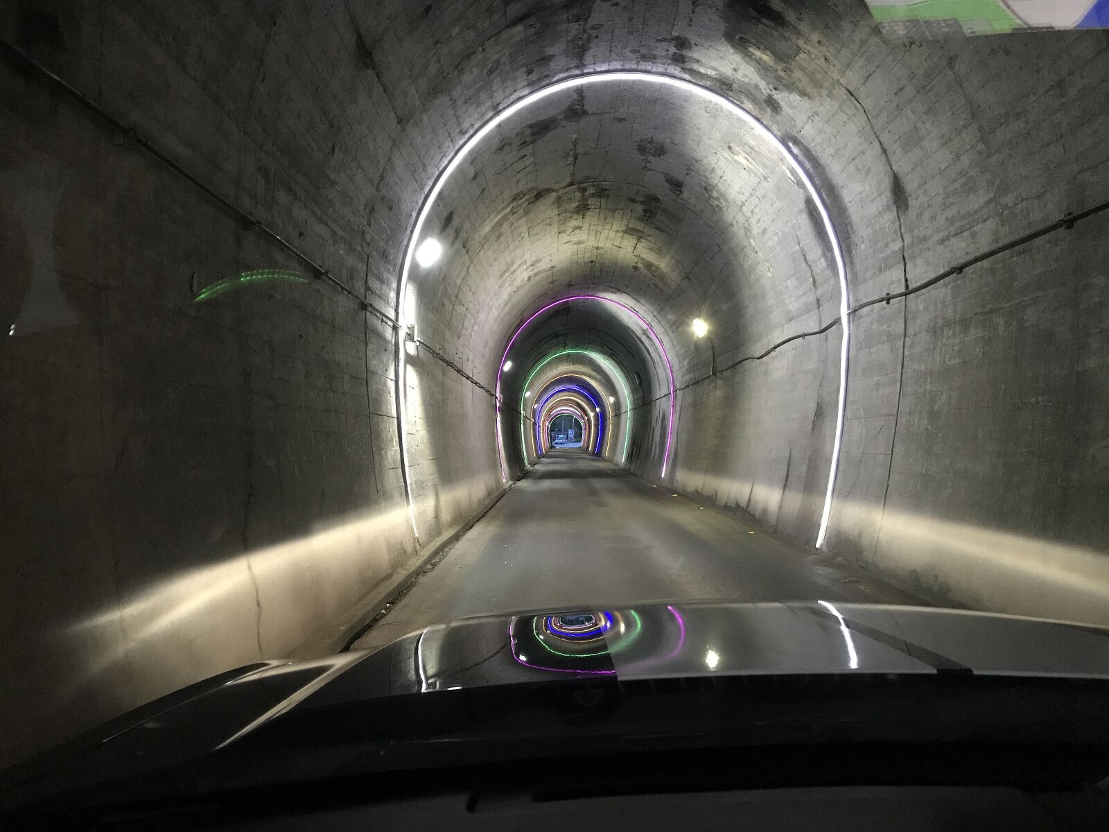 iPhone 7 back camera 3.99mm f/1.8 sample photo. Tunnel, light, travel photography