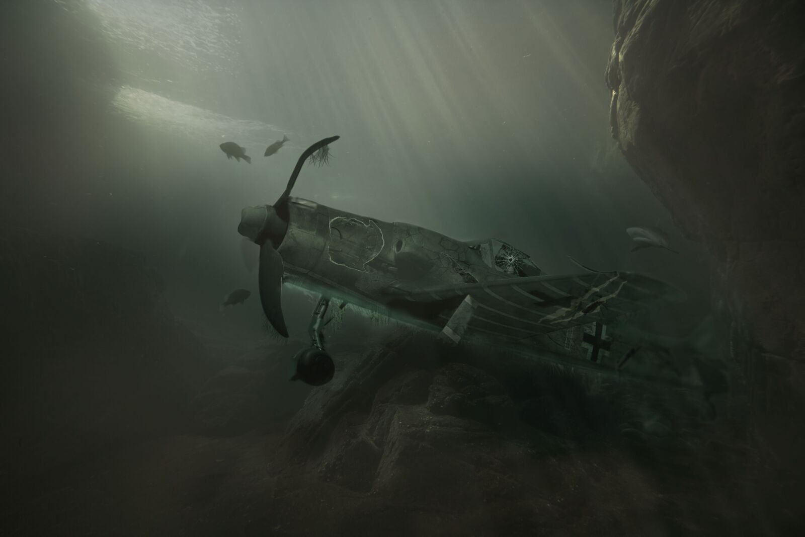 Canon EOS-1Ds Mark II sample photo. Wreck, aircraft, lake photography
