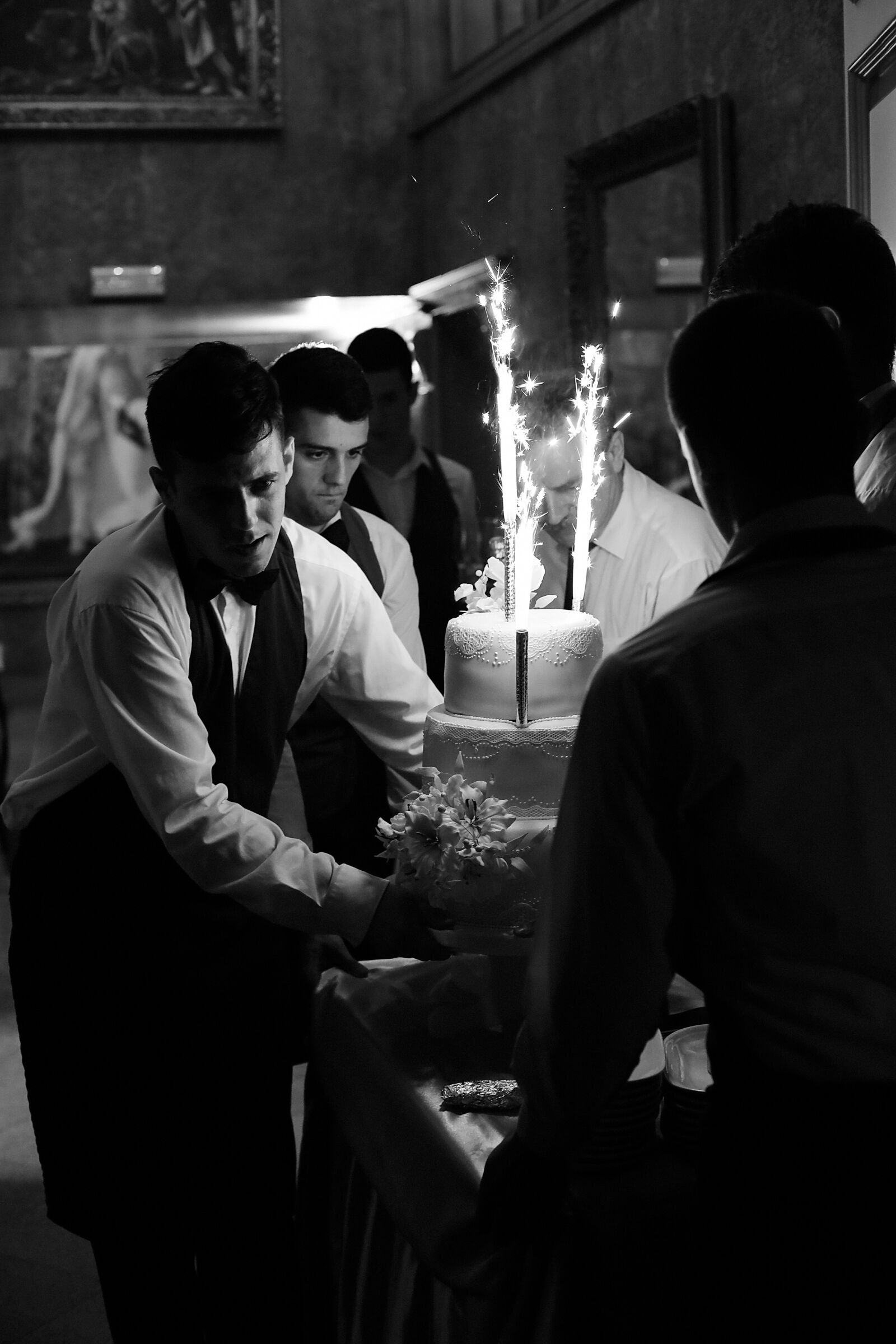 Canon EF 50mm F1.4 USM sample photo. Bartender, wedding cake, restaurant photography
