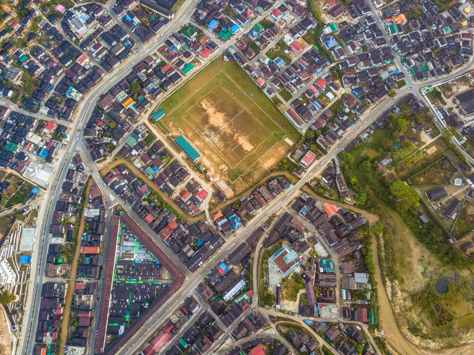 DJI FC220 sample photo. Mogok, city, drone photography