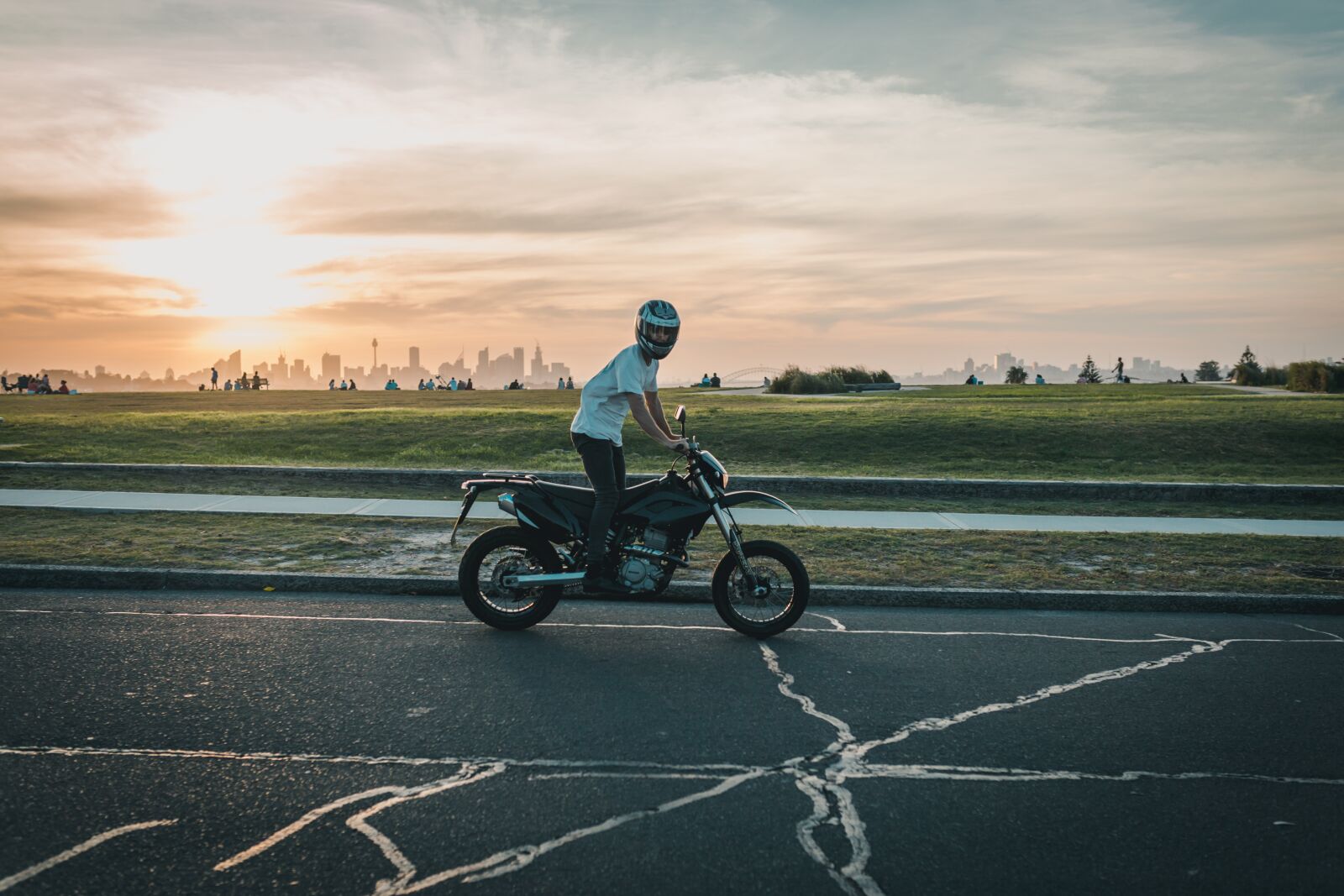 Canon EOS 6D sample photo. Motorcycle, sunset, motorbike photography