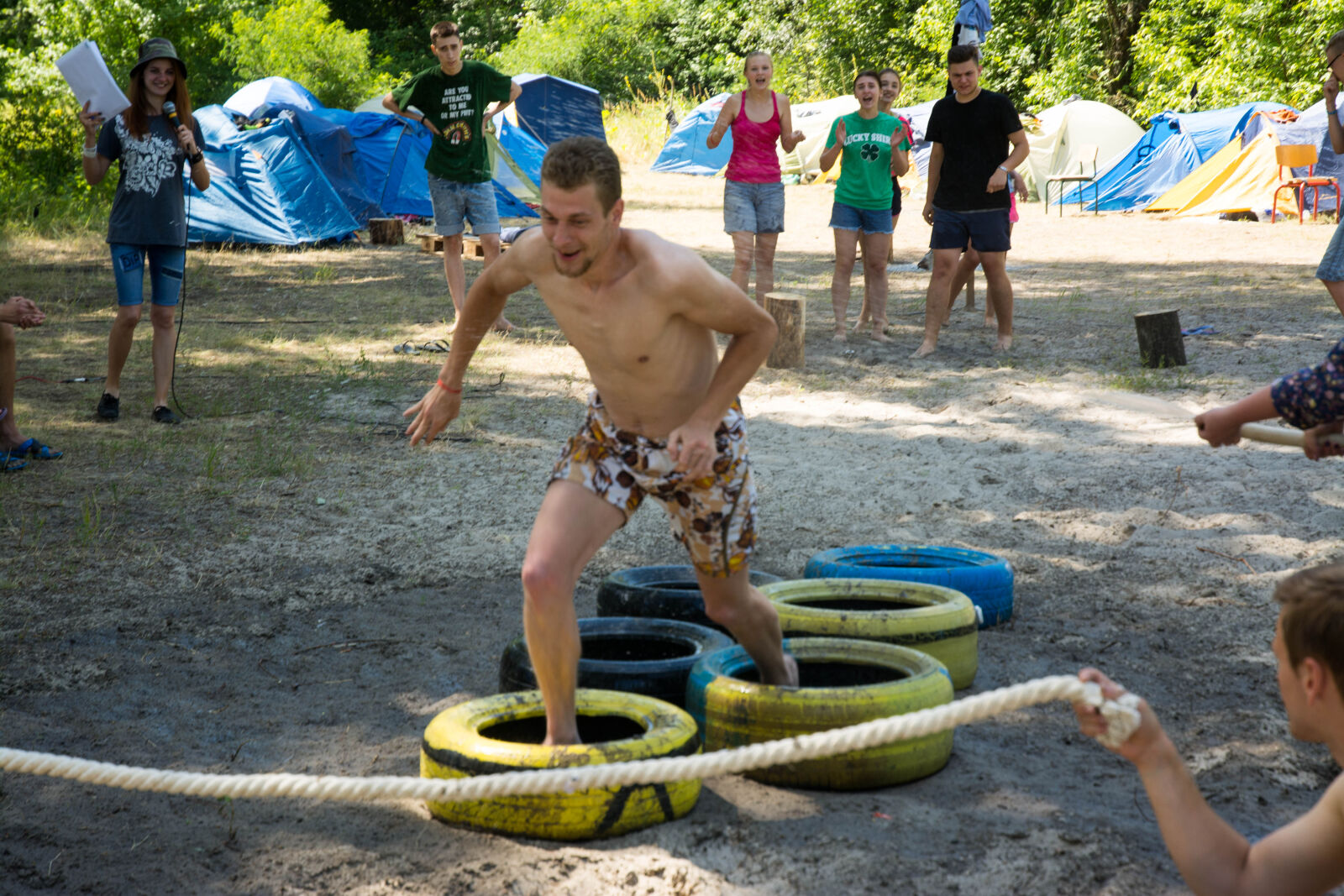 Nikon D7100 sample photo. Camp, dip, forest, pine photography