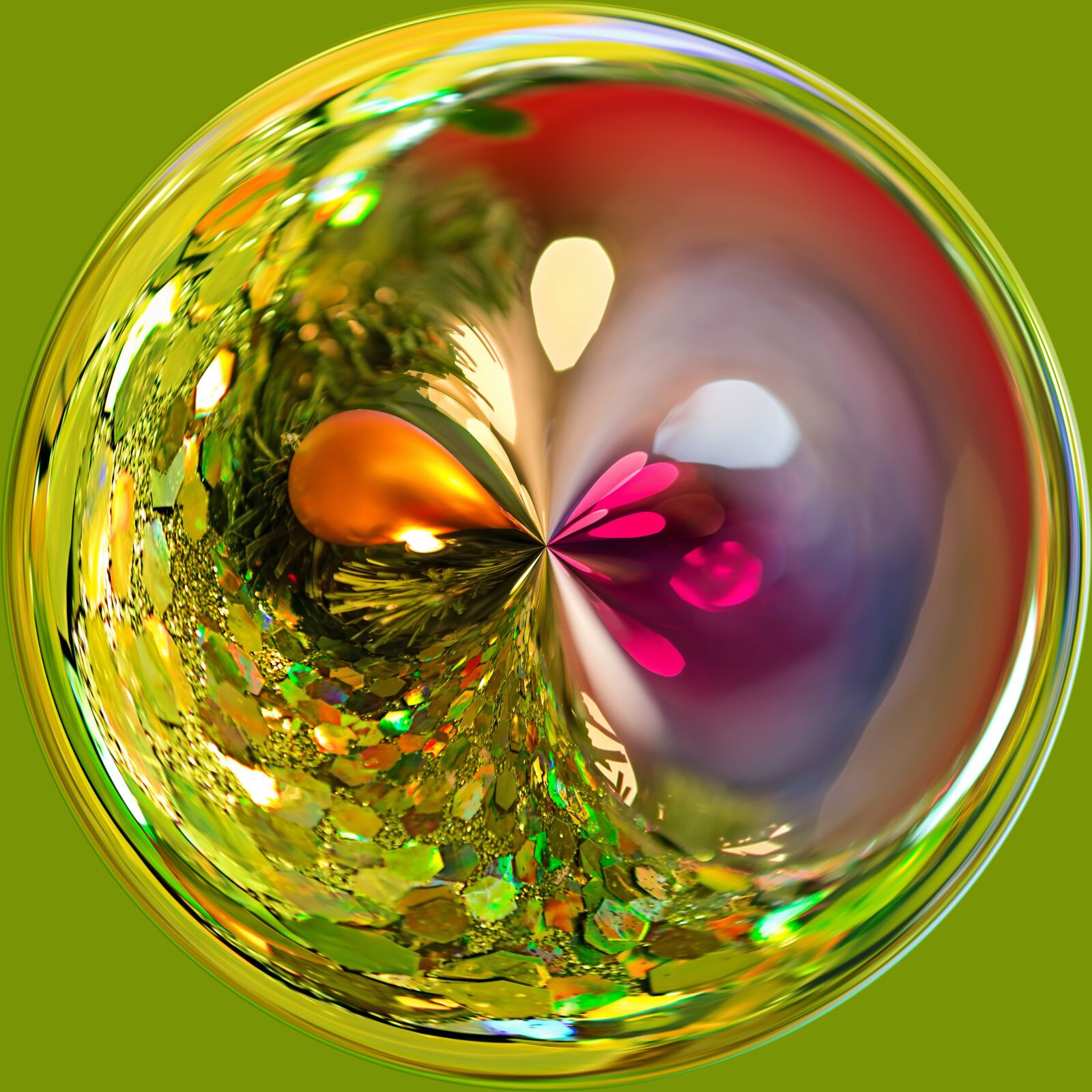 Canon EF 50mm F1.4 USM sample photo. Christmas bulb, green, ornament photography