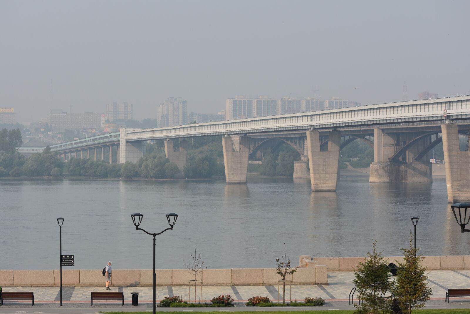 Nikon D3400 sample photo. City, fog, river photography