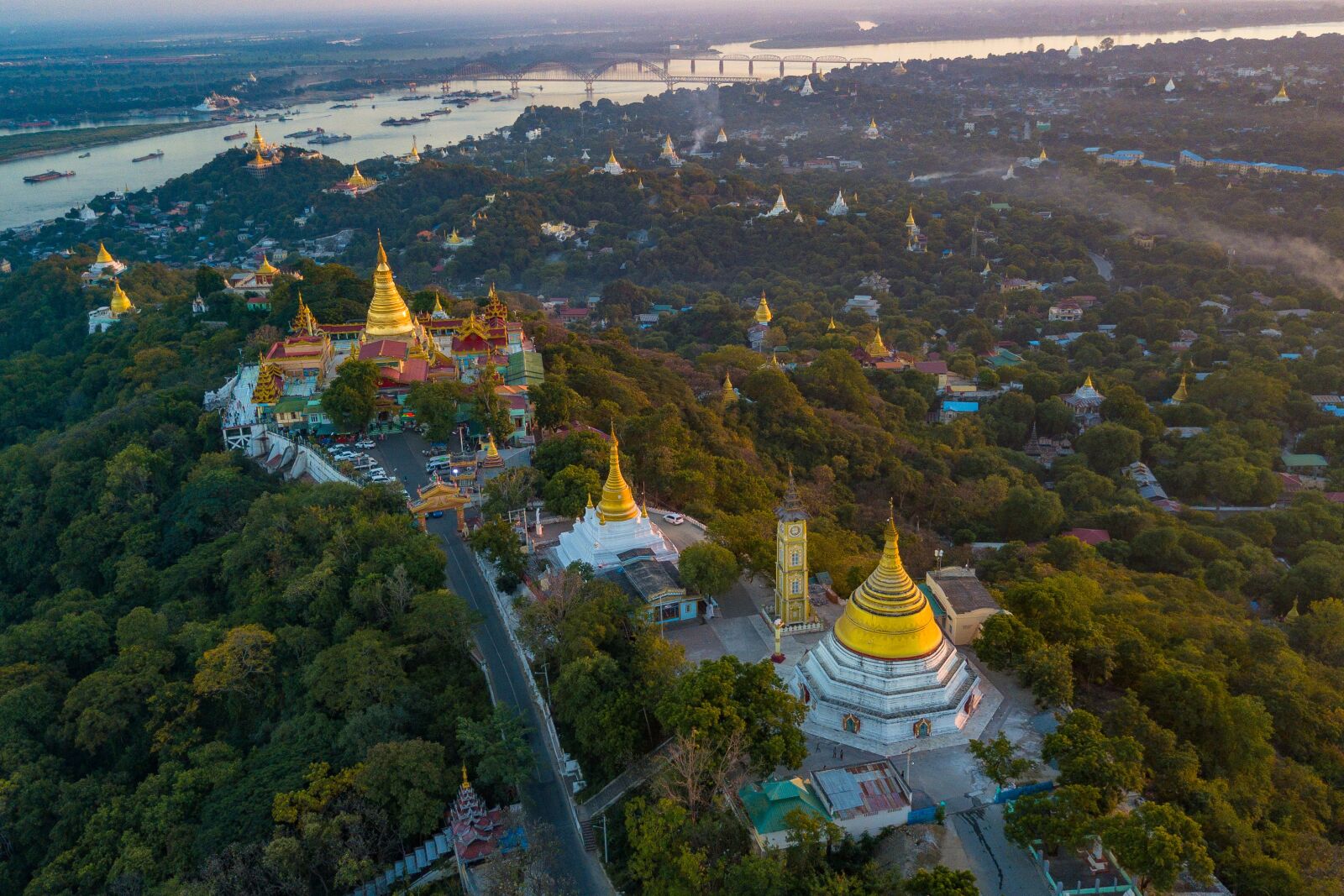 DJI FC220 sample photo. Sagaing, myanmar, burma photography