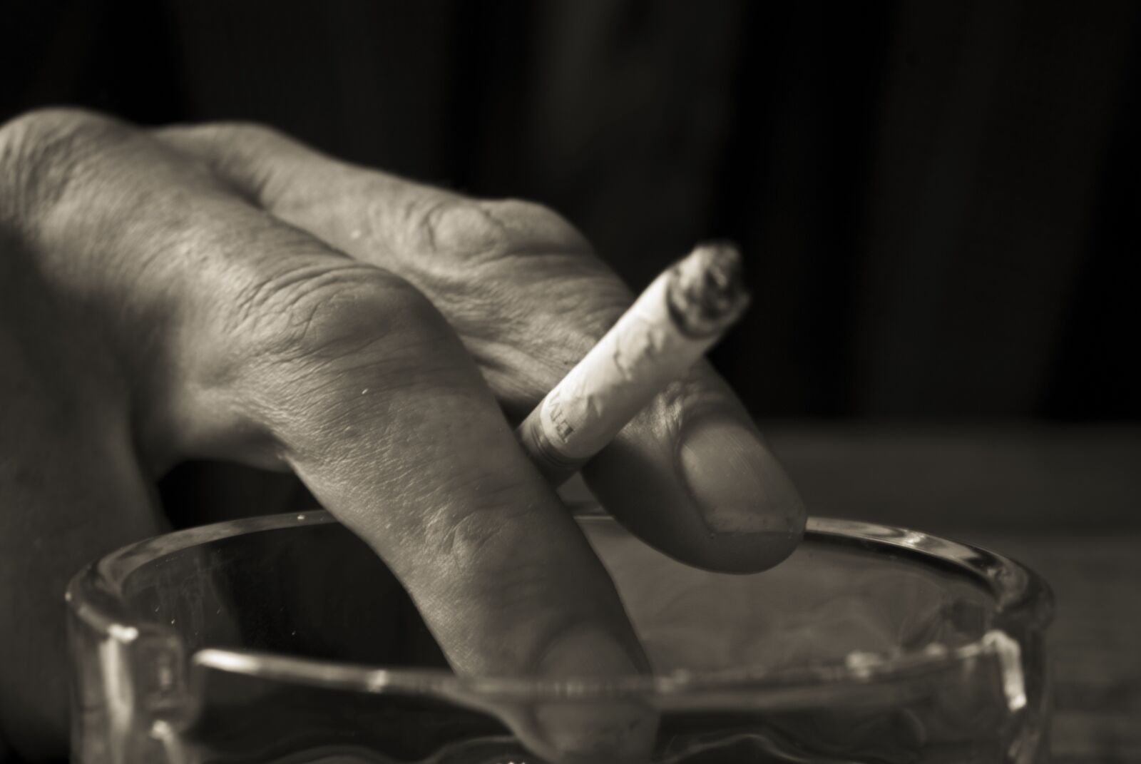 Nikon D80 sample photo. Hand, smoke, cigarette photography