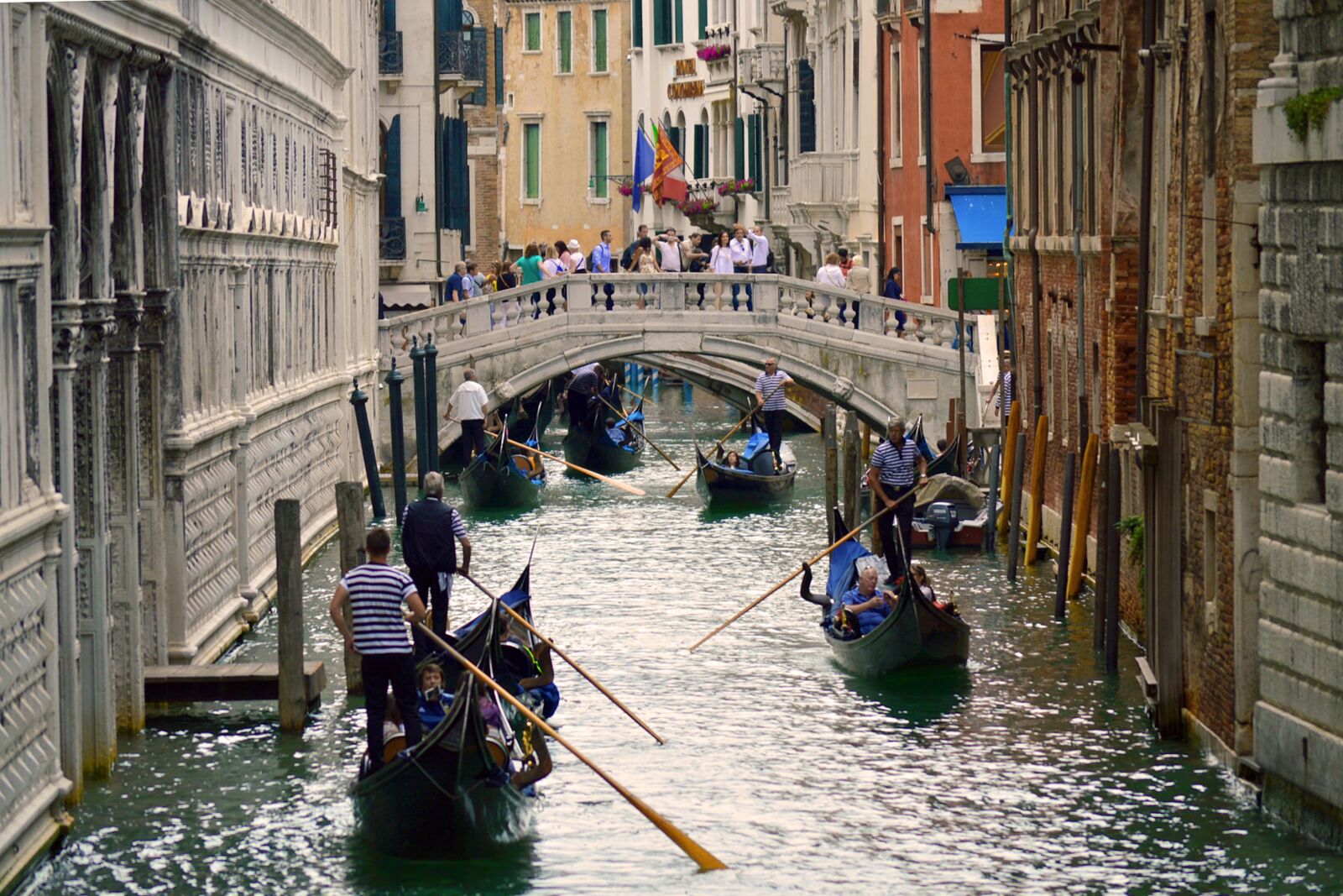 Nikon D3200 sample photo. Gondolas, venice, italy photography