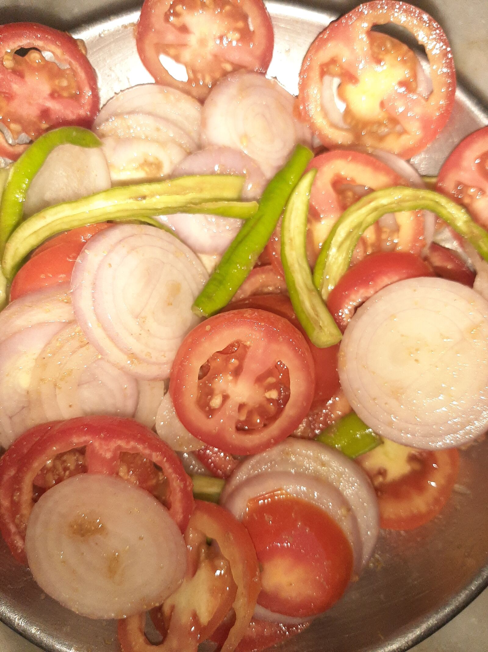 Samsung Galaxy A50 sample photo. Tometo salad, onion salad photography
