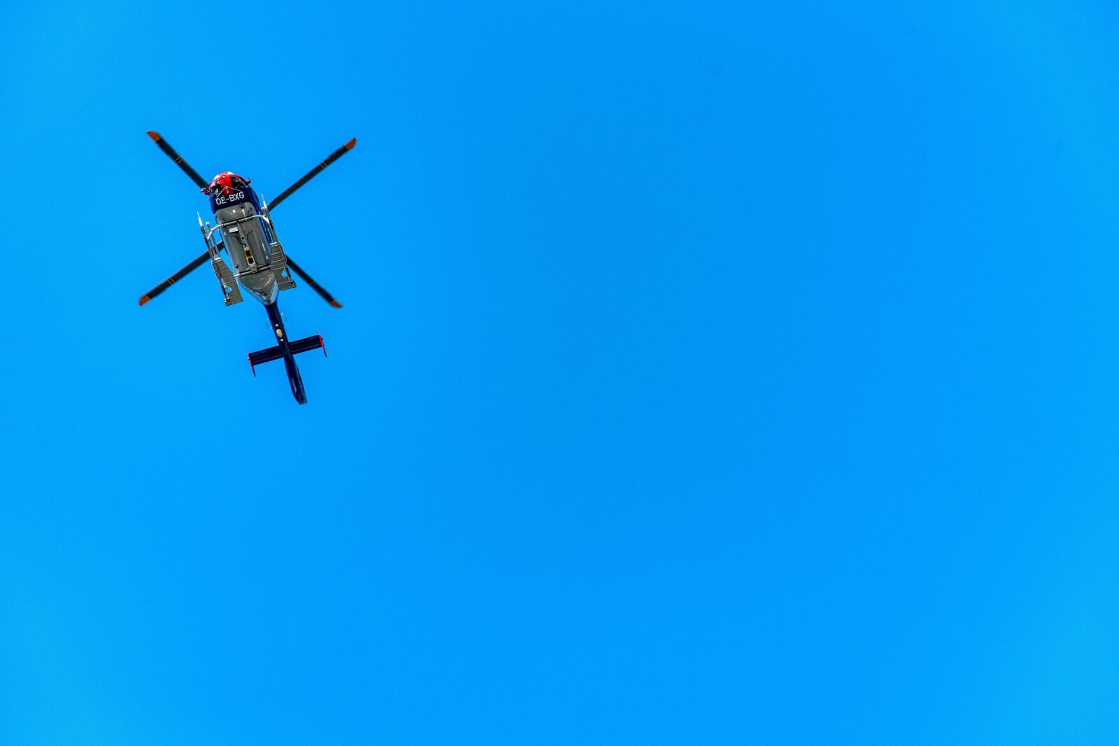 Nikon D750 sample photo. Sky, blue, helicopter photography
