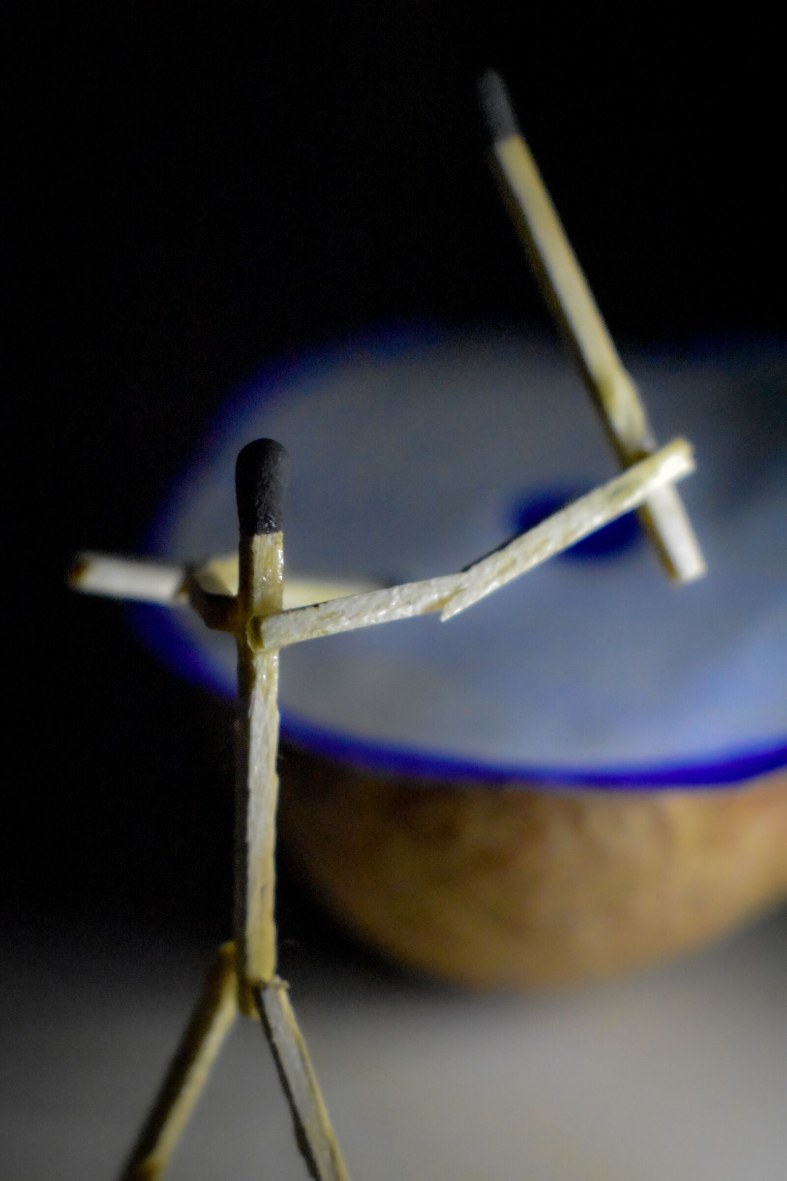 Nikon D3400 sample photo. Matchstick, matchman, drums photography