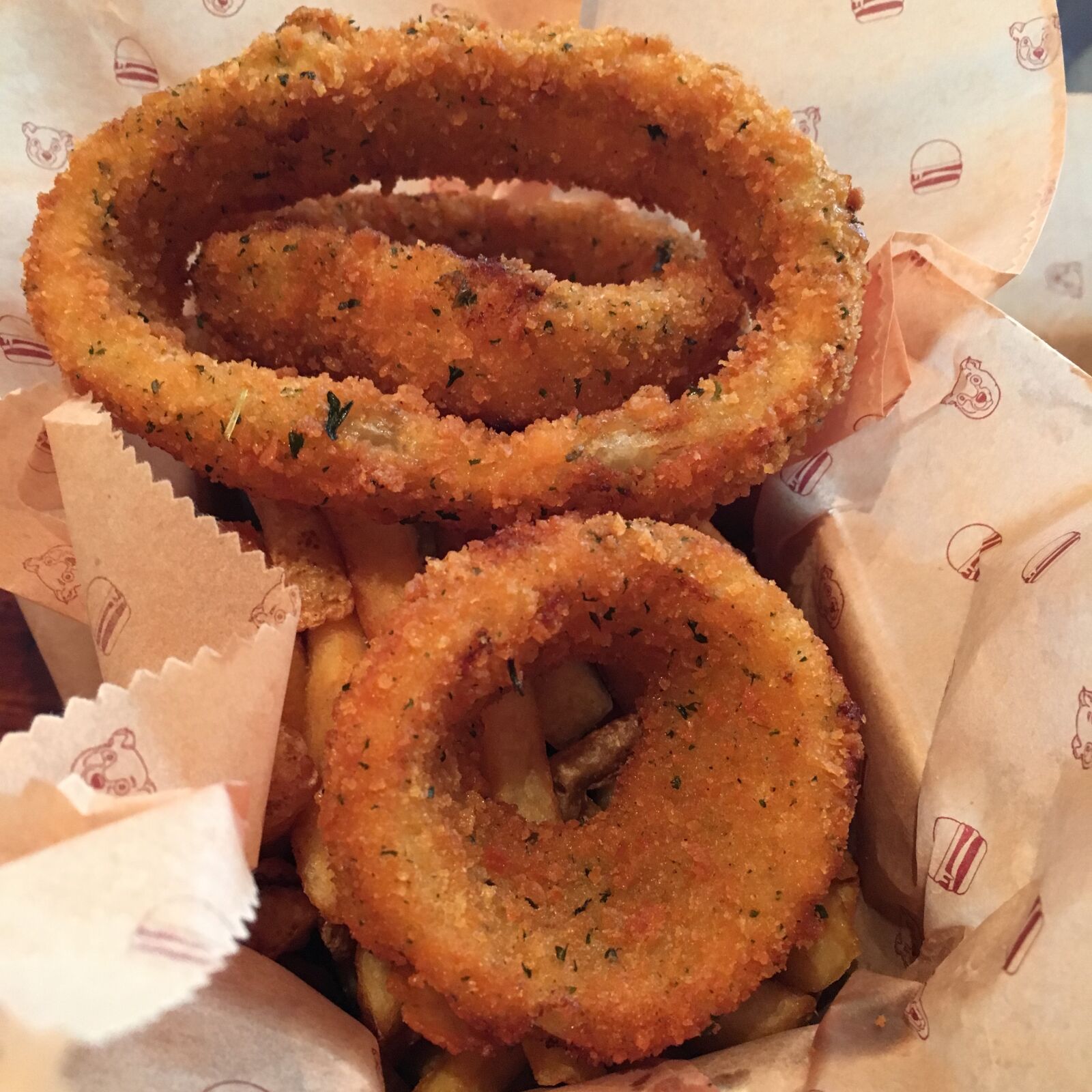 Apple iPhone 6s sample photo. Onion rings, fried, lunch photography