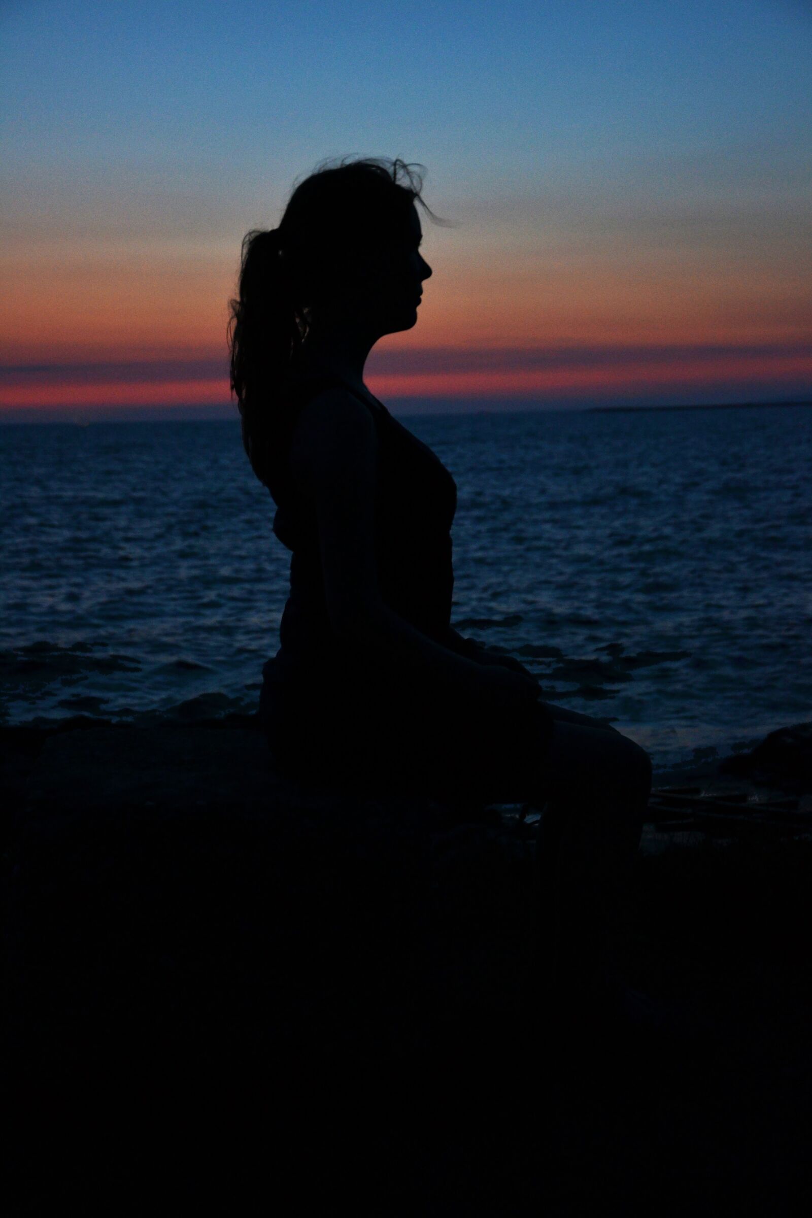 Nikon D3100 sample photo. Girl, sunset, silhouette photography