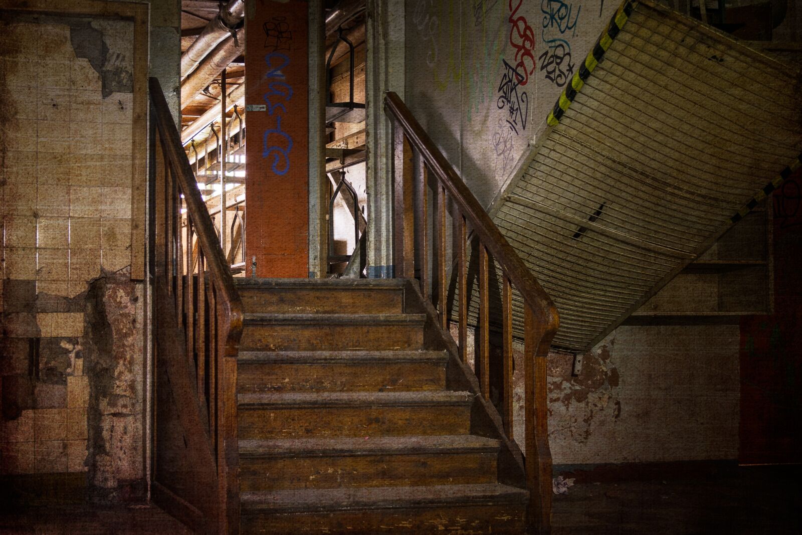 Nikon D3300 sample photo. Stairs, wood, old photography