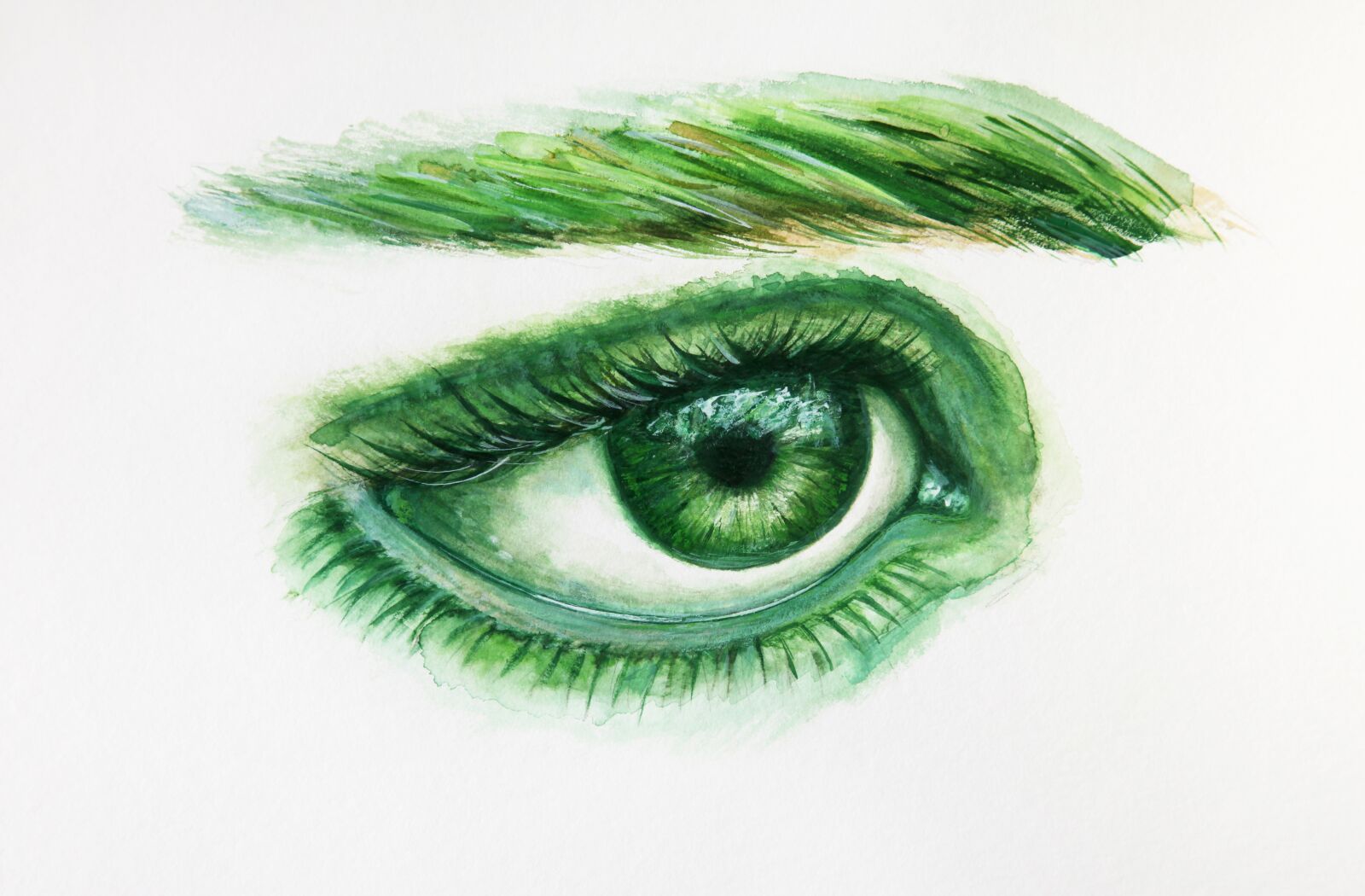Canon EOS 5D Mark II sample photo. Green, watercolor, watercolour photography
