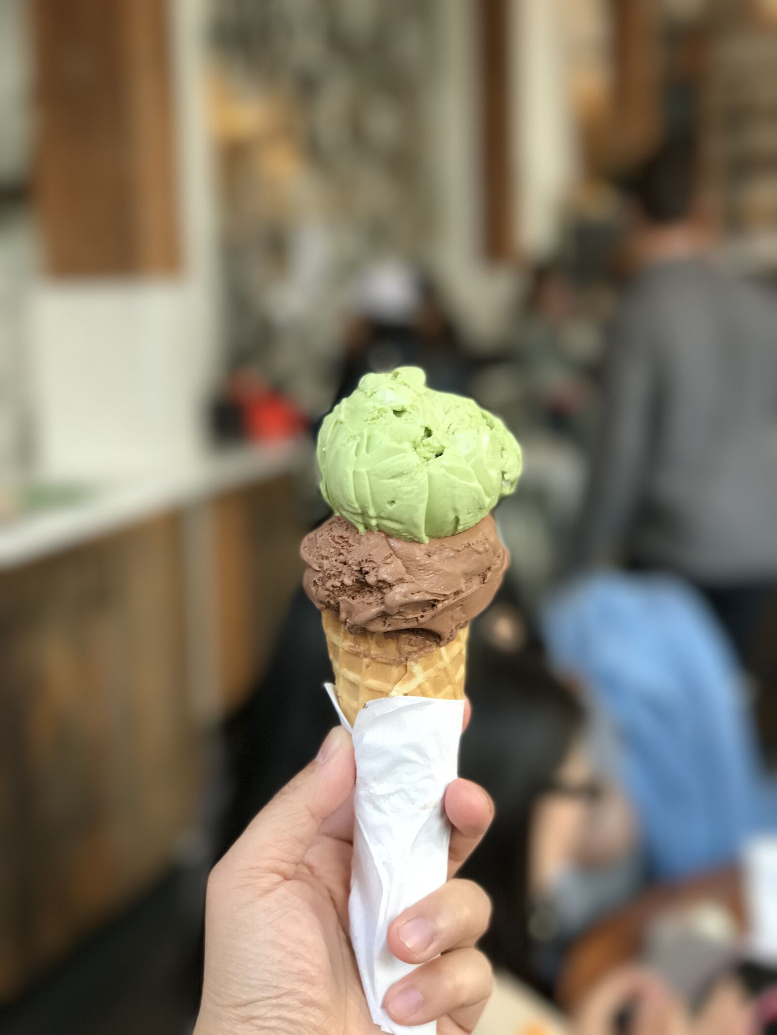 iPhone 7 Plus back dual camera 6.6mm f/2.8 sample photo. Ice-cream, dessert, cone photography