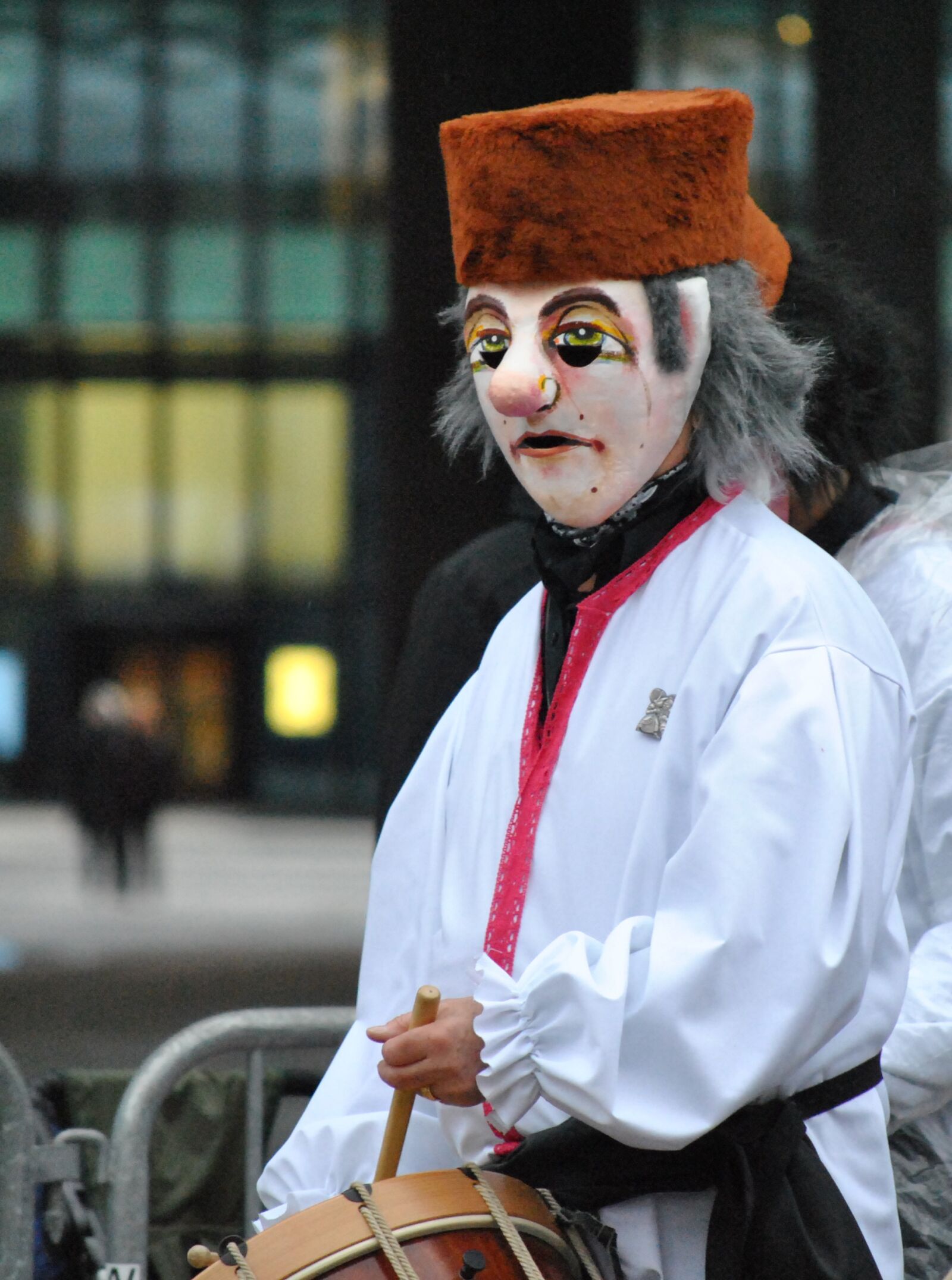 Nikon D3000 sample photo. Basler fasnacht, mask, drums photography