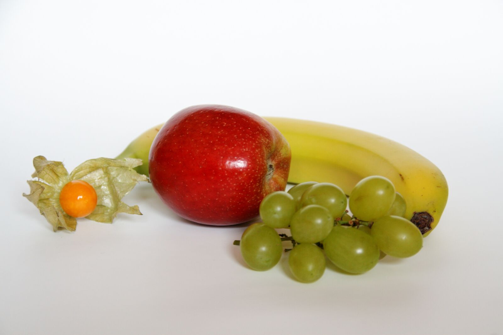 Canon EOS 30D sample photo. Apple, banana, grapes photography