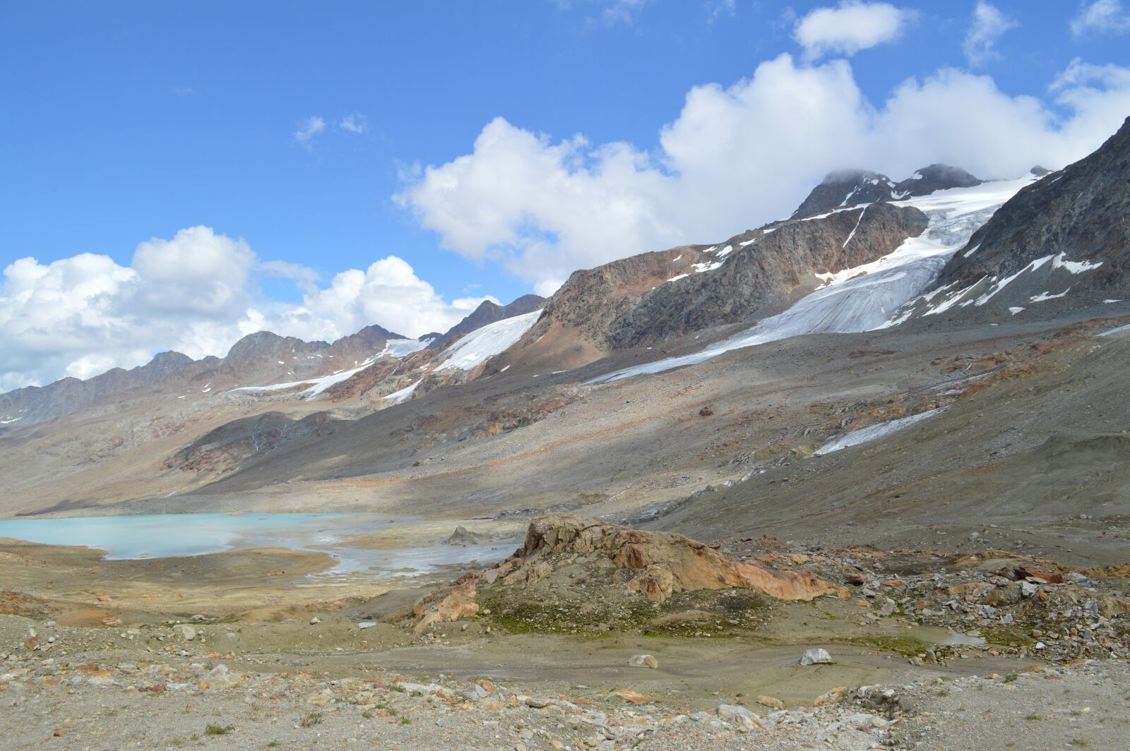 Nikon D3200 sample photo. Lake, glaciers, clouds photography