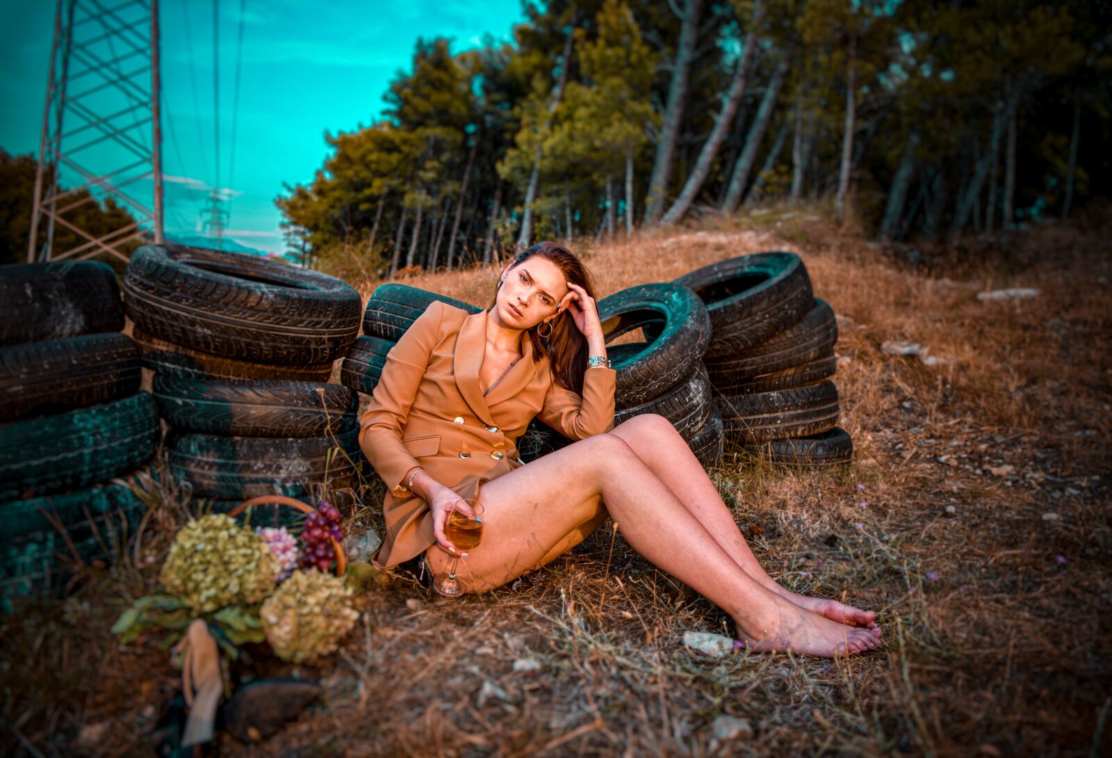 Nikon D750 sample photo. Woman, model, coat photography