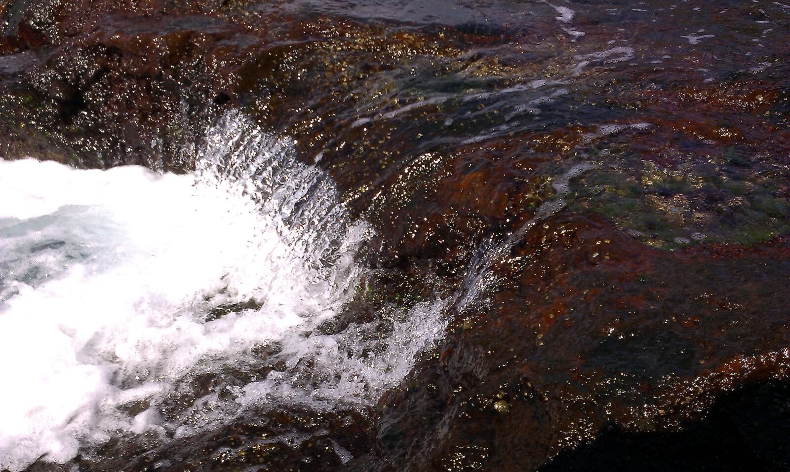 HTC DESIRE 500 sample photo. Rocks, the sea, waterfall photography