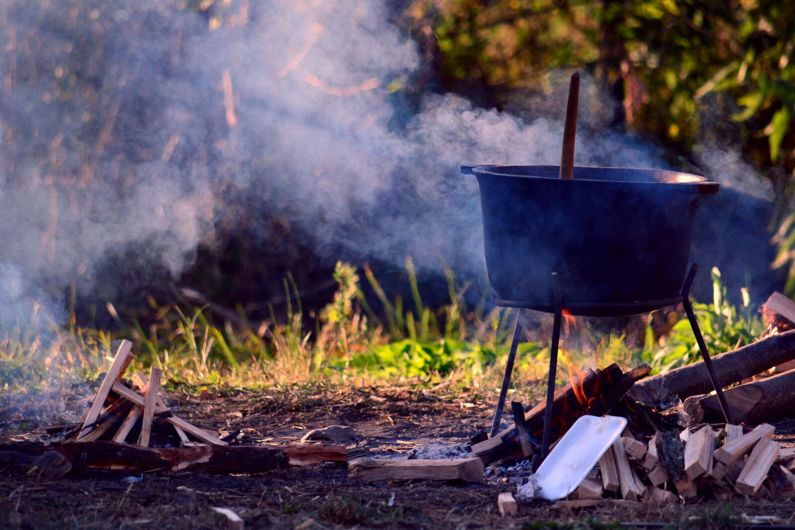 Nikon D3100 sample photo. Autumn, campfire, cauldron, cookfire photography