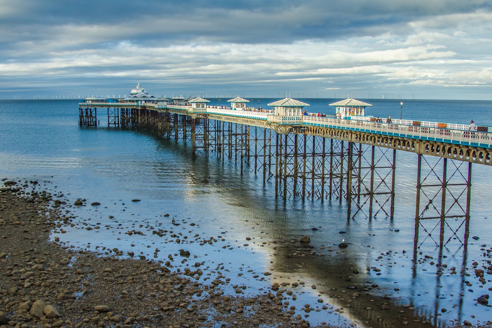 Canon EOS 60D + Canon EF 24-105mm F4L IS USM sample photo. Wales, pier, low tide photography