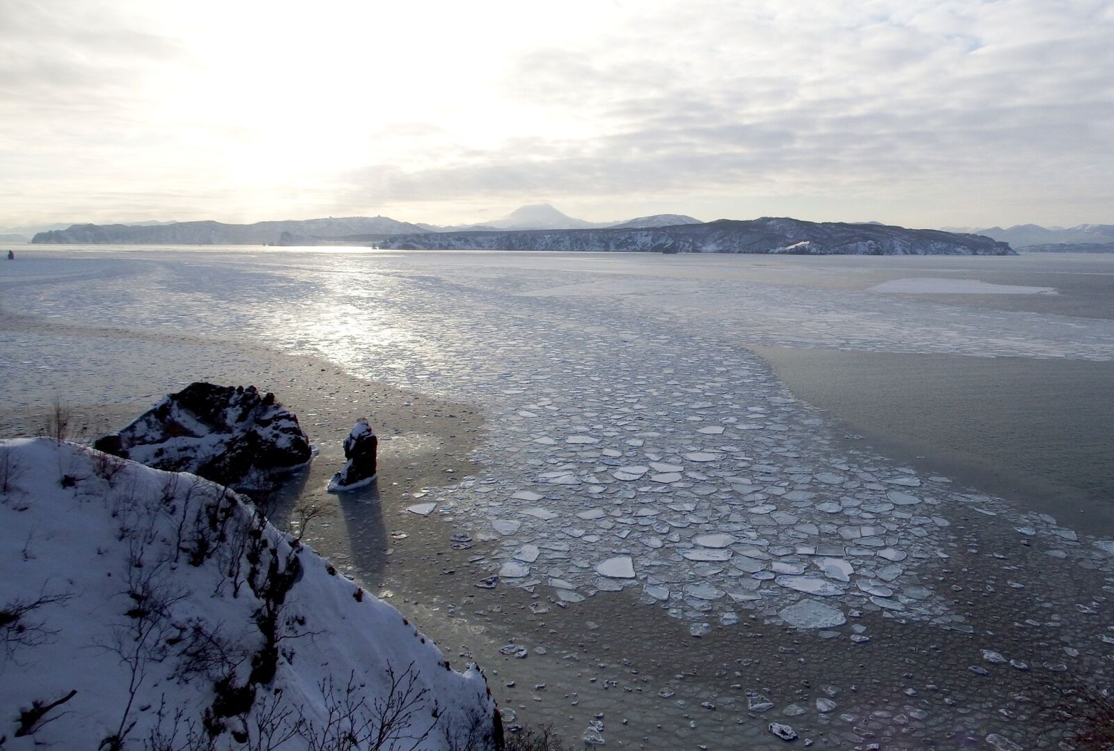 Fujifilm FinePix S1 sample photo. Ocean, bay, ice floes photography