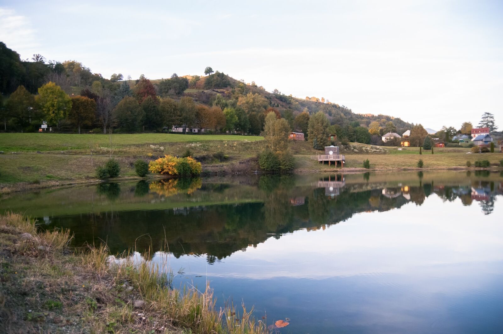 Nikon D40 sample photo. Cantal, lake, reflection photography