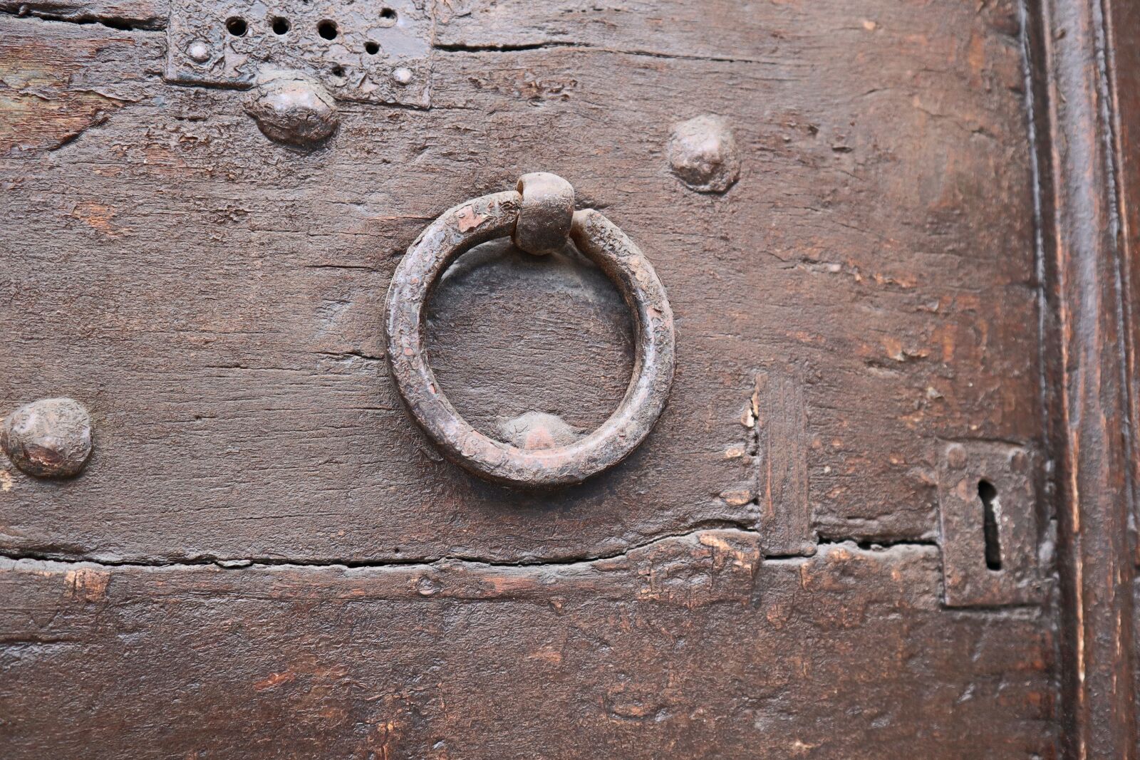 Canon EOS M50 (EOS Kiss M) sample photo. Brown door, medieval, door photography