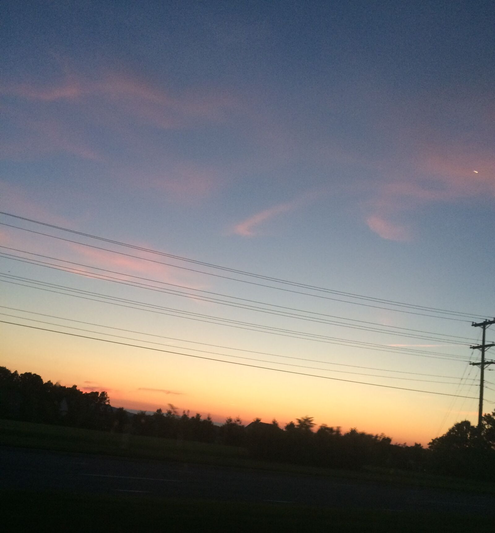 iPhone 5s back camera 4.15mm f/2.2 sample photo. Rainbow, sky, sunset, telephone photography