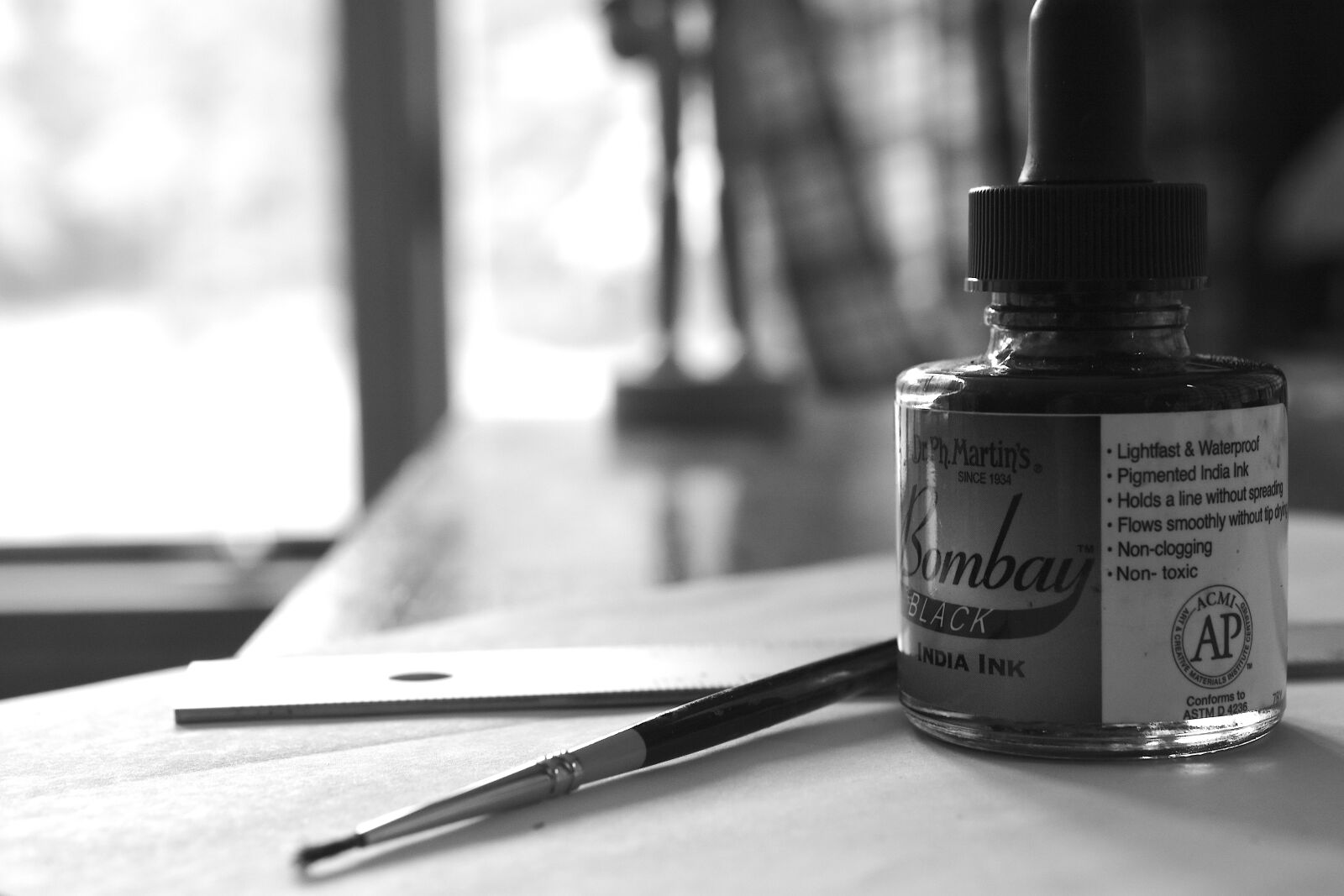 Nikon D7200 sample photo. Ink, paint brush, creativity photography