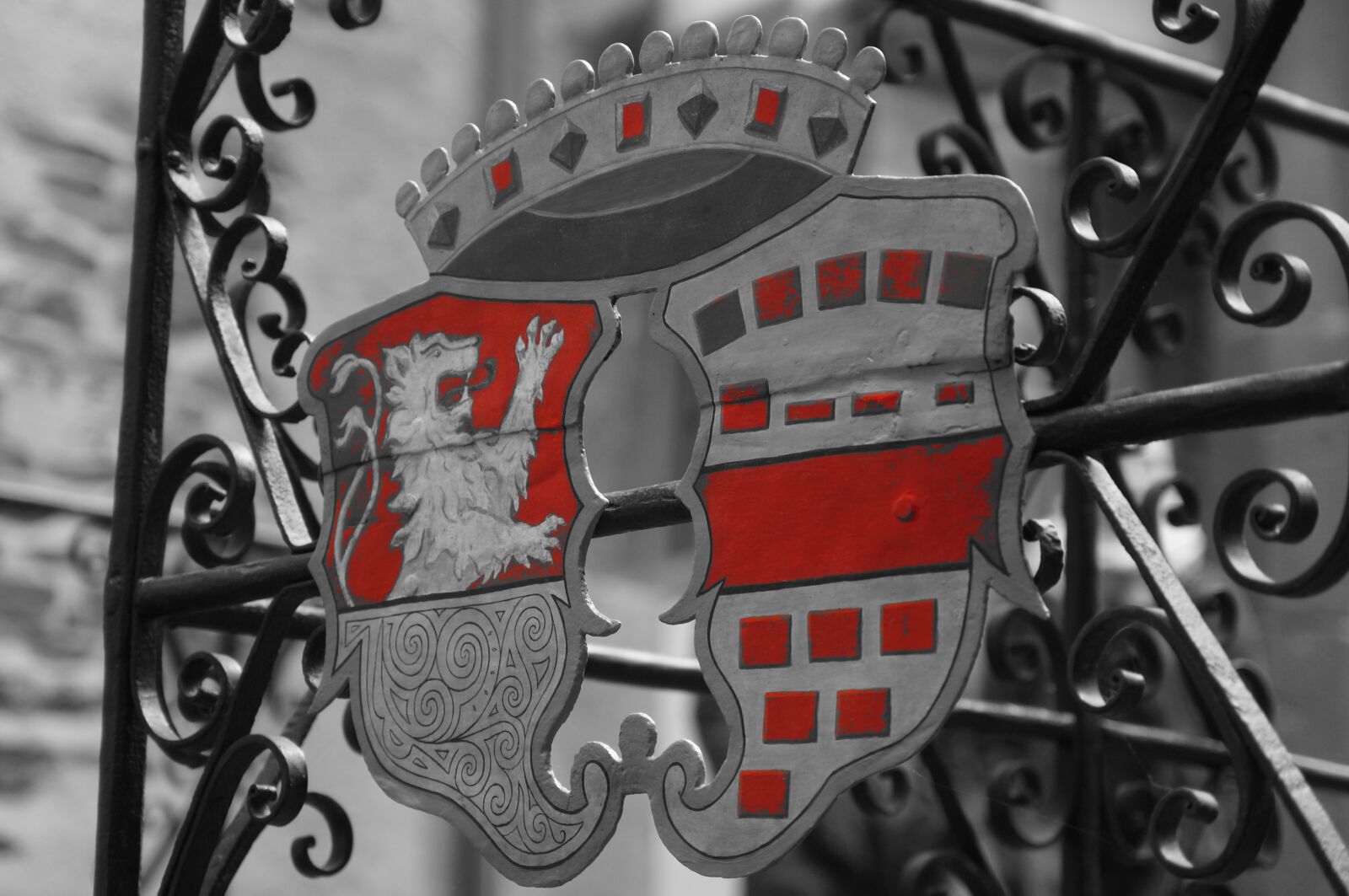 Sony SLT-A57 + Sony DT 55-200mm F4-5.6 SAM sample photo. Coat of arms, metal photography