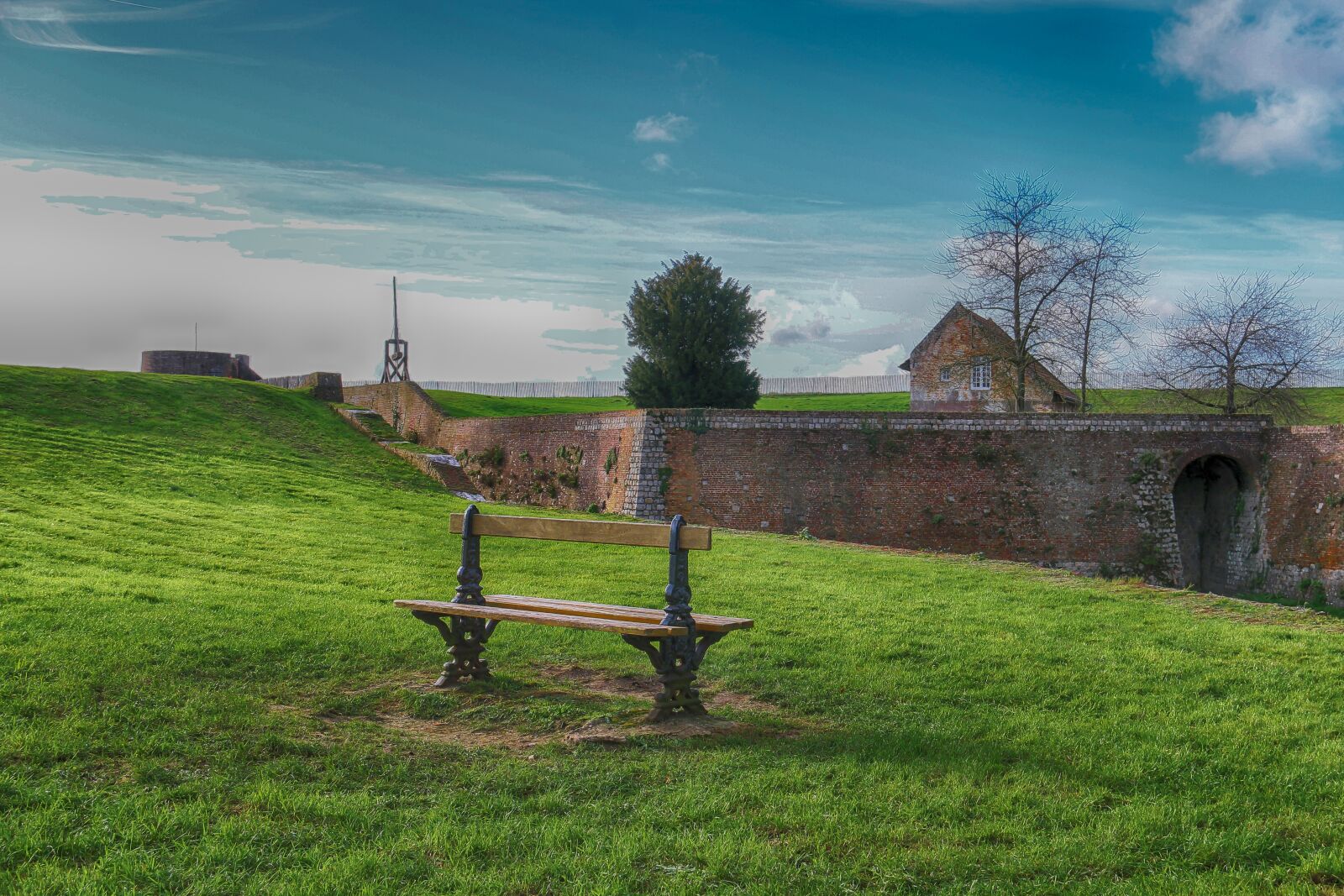 Canon EOS 70D sample photo. Landscape, bench, edge-of-sea photography