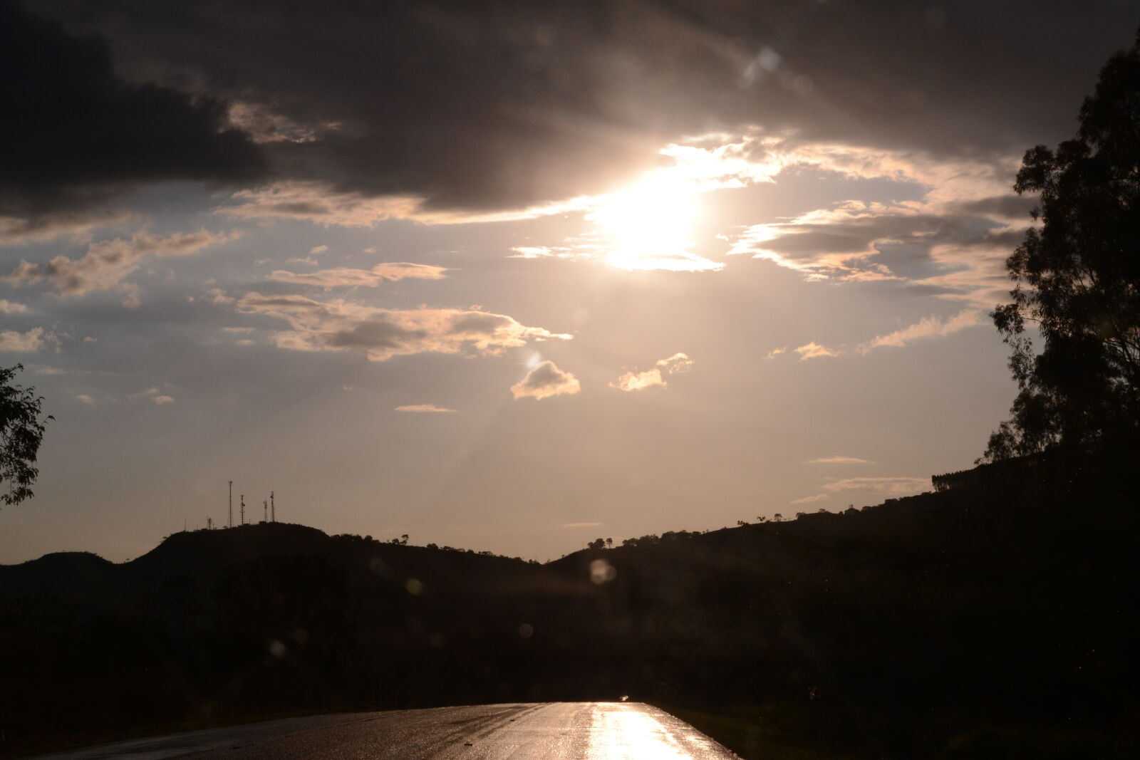 Nikon D3100 sample photo. Black, cloud, clouds, road photography